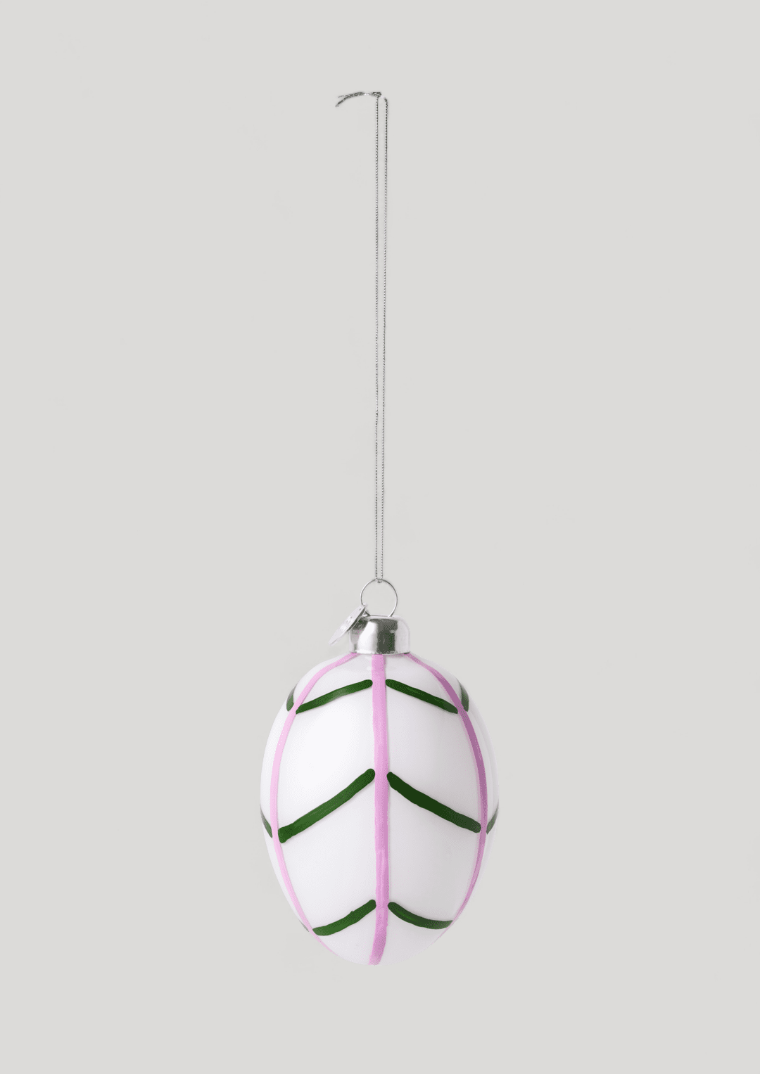Souvenir Easter Hanger/ egg - Leaf- green& pink - Cigale & Fourmi