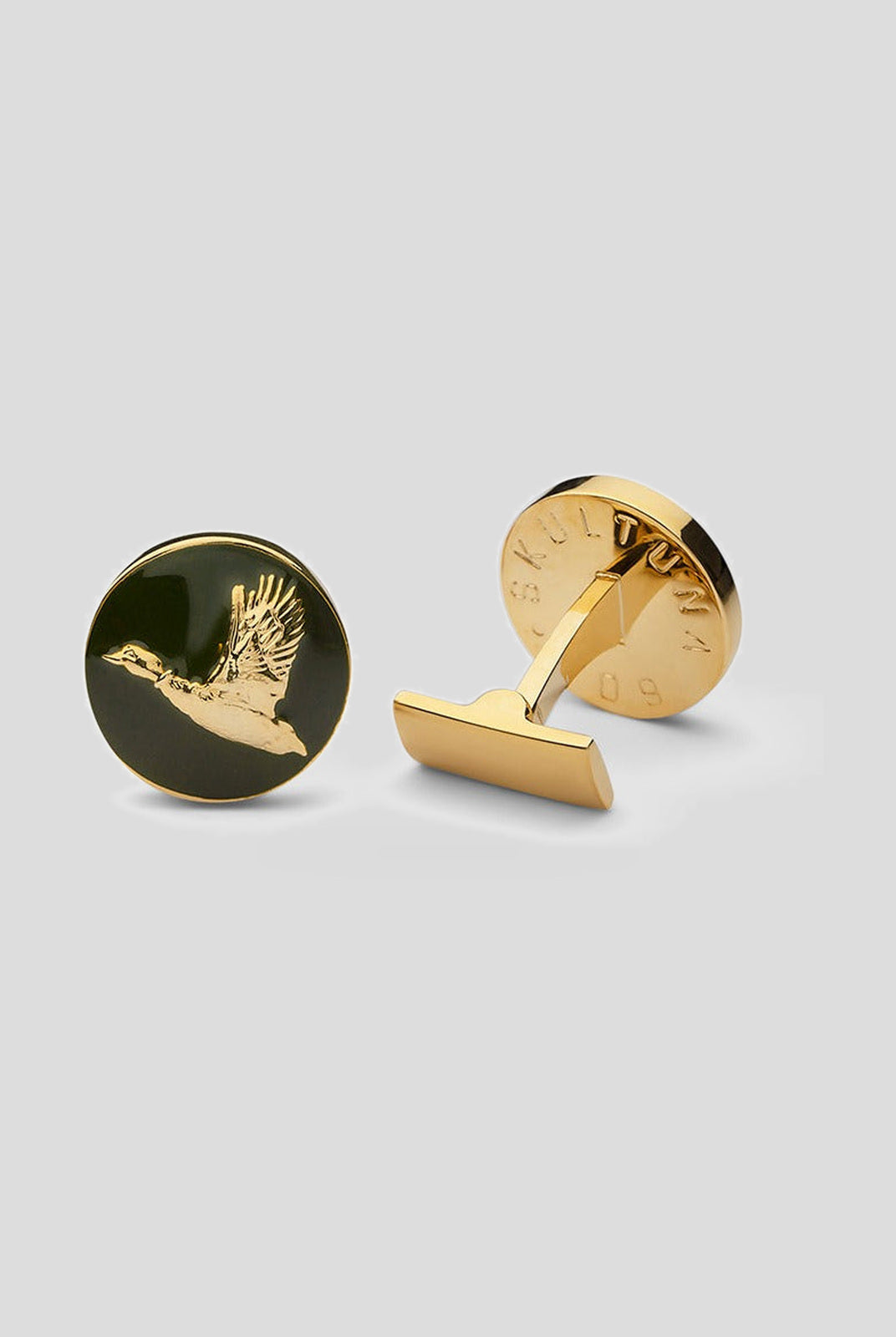 Hunter Cufflinks - Gold plated - Flying Duck — Skultuna