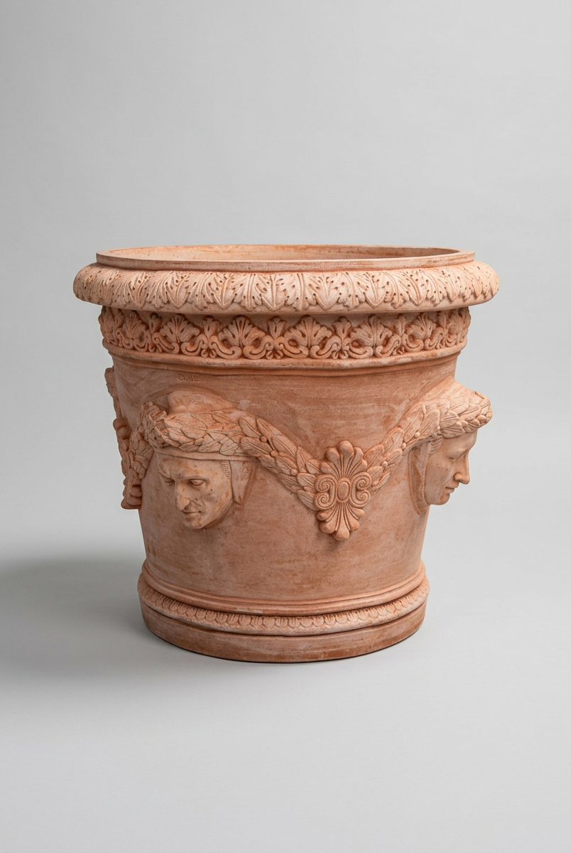 Vaso Quattro Poeti Liscio - Terracotta