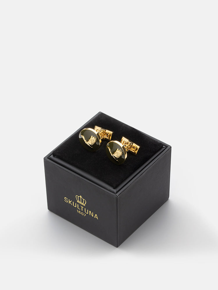 Hunter cuff links - Gold plated - Flying Duck - Cigale & Fourmi
