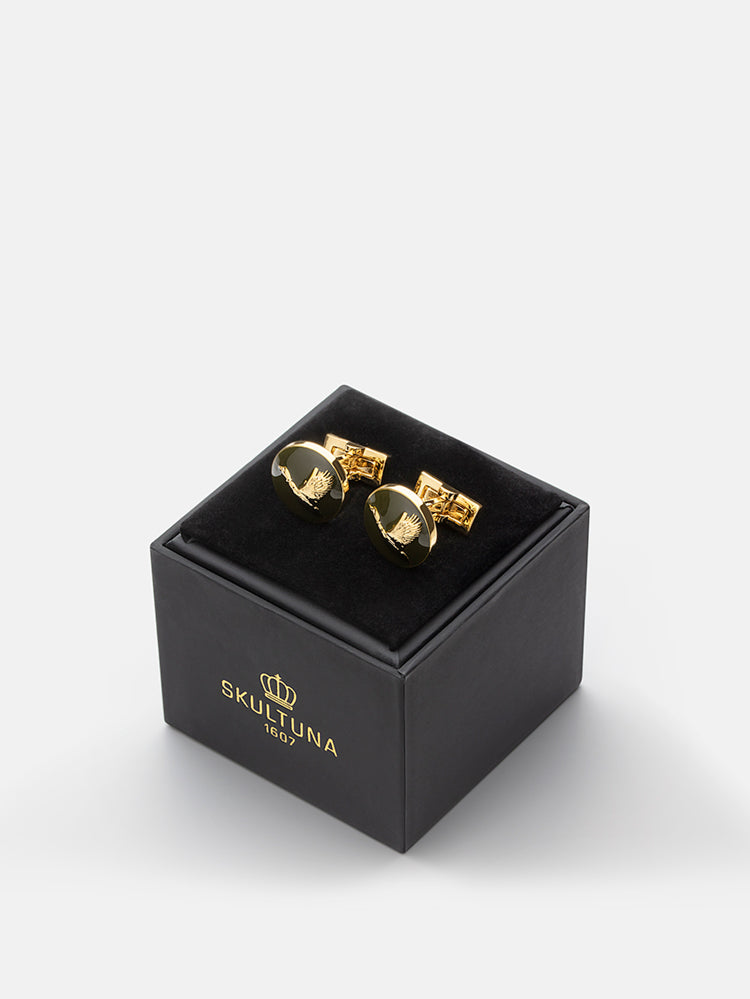 Hunter cuff links - Gold plated - Flying Duck - Cigale & Fourmi