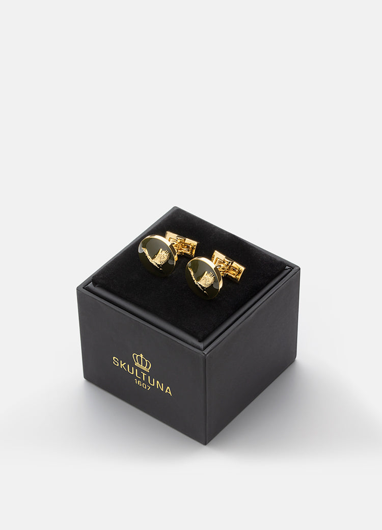 Hunter cuff links - Gold plated - Flying Duck - Cigale &  Fourmi