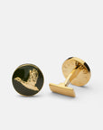 Hunter cuff links - Gold plated - Flying Duck - Cigale &  Fourmi