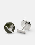 Hunter cuff links - Silver plated - Flying Duck - Cigale & Fourmi