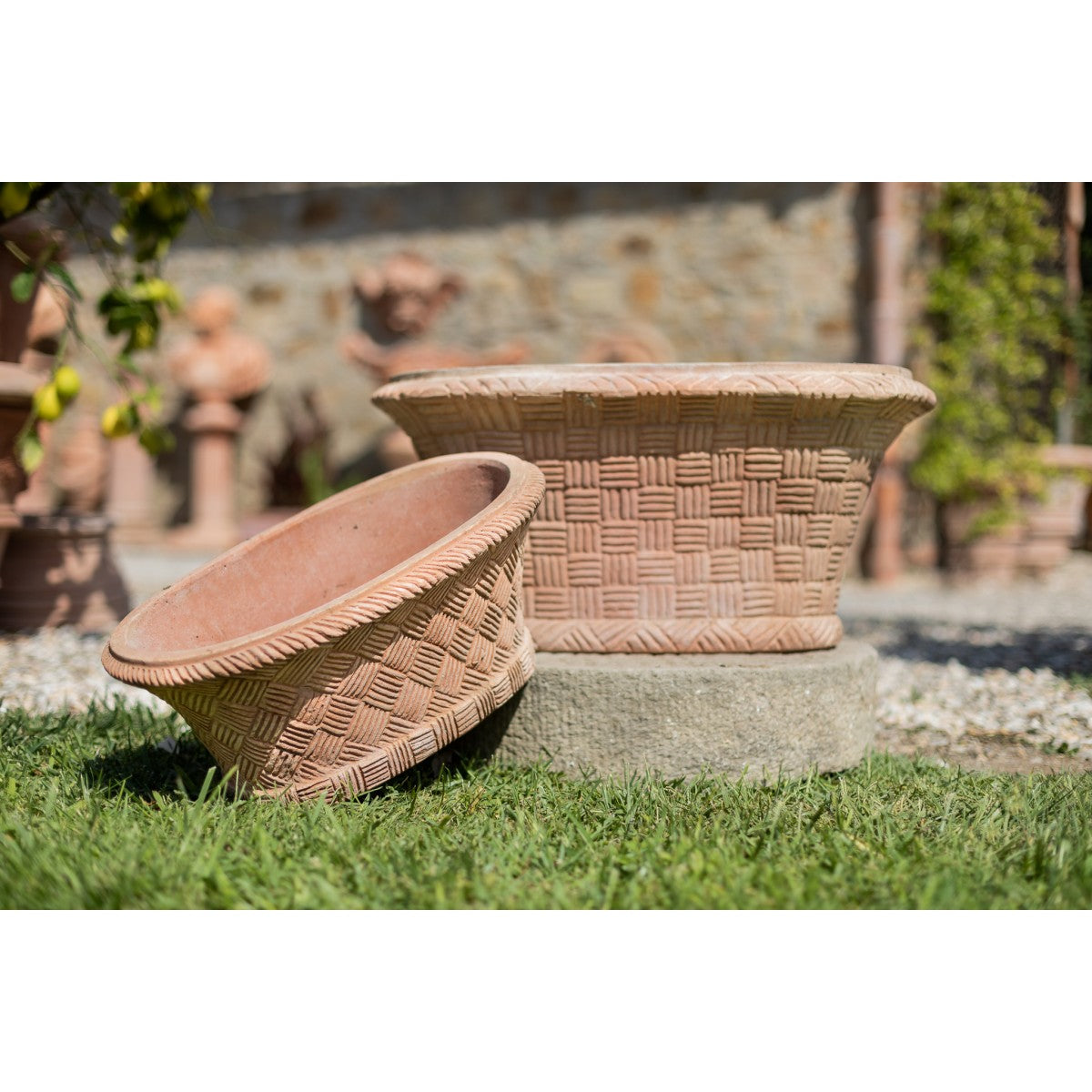 "Basket" / Flower Box - Oval - Terracotta — M.I.T.A.L