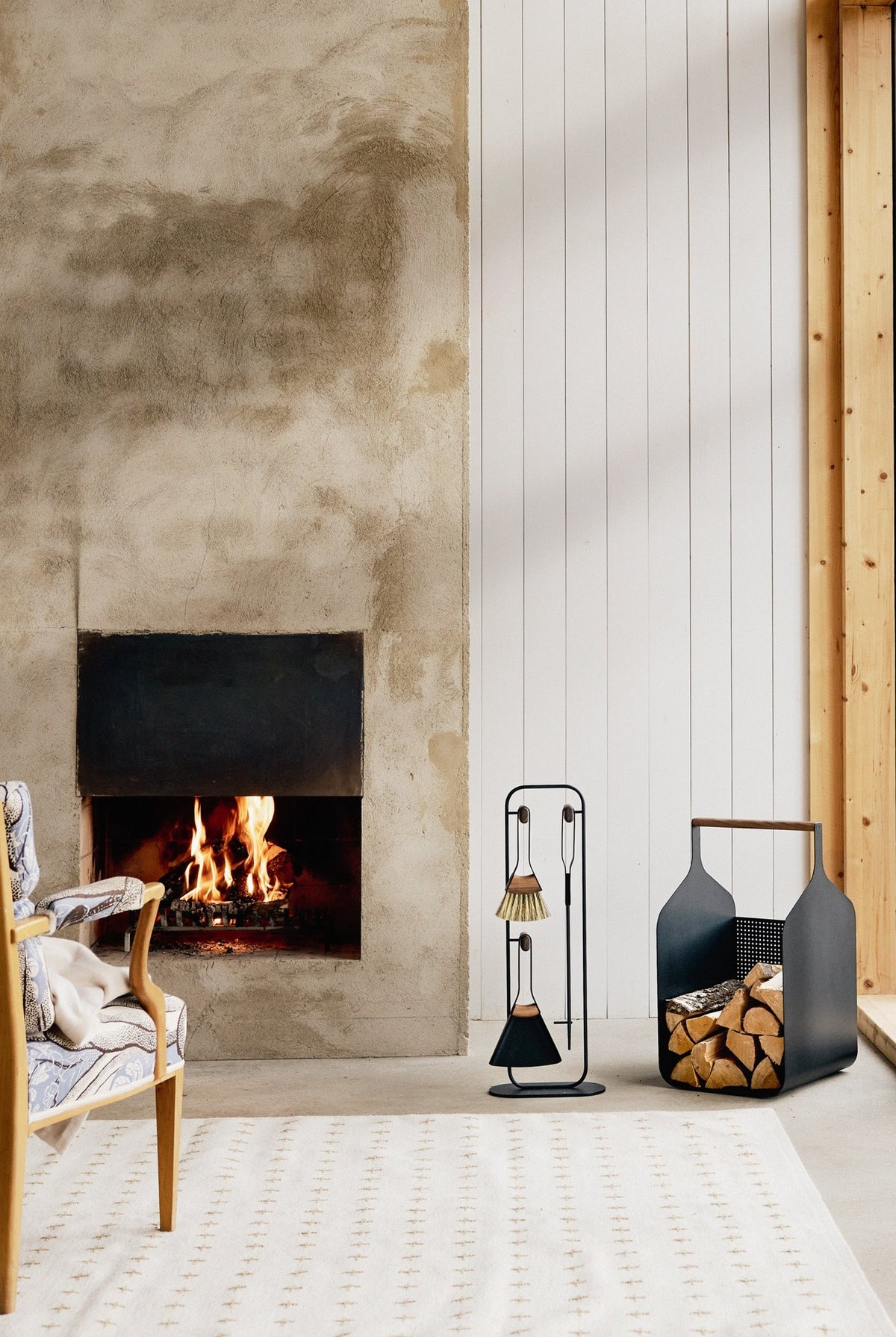 Fumi Log Holder - Noir — Eldvarm