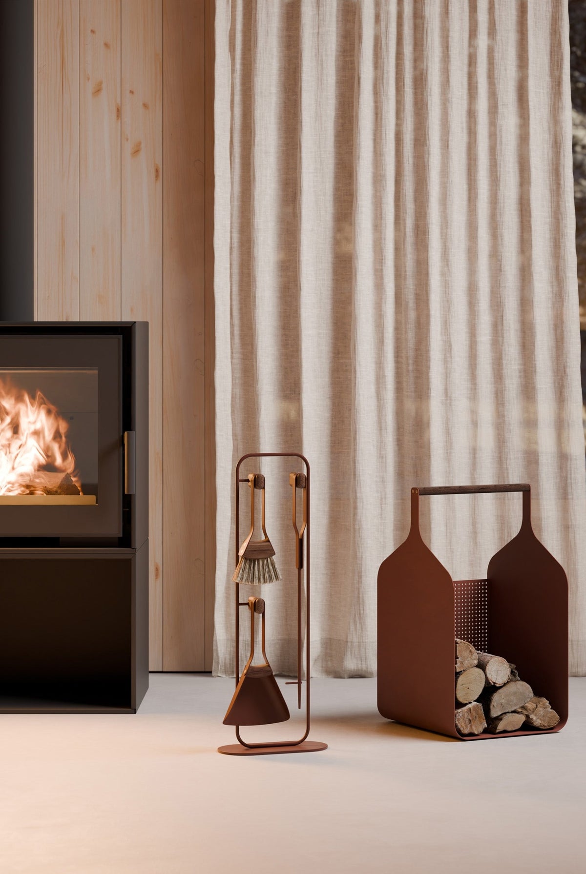 Fumi Log Holder - Terre — Eldvarm