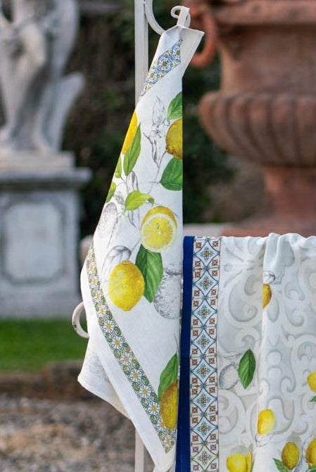 Kitchen Towel - Limone / Cedro - Yellow edge — Tessitura Toscana Telerie