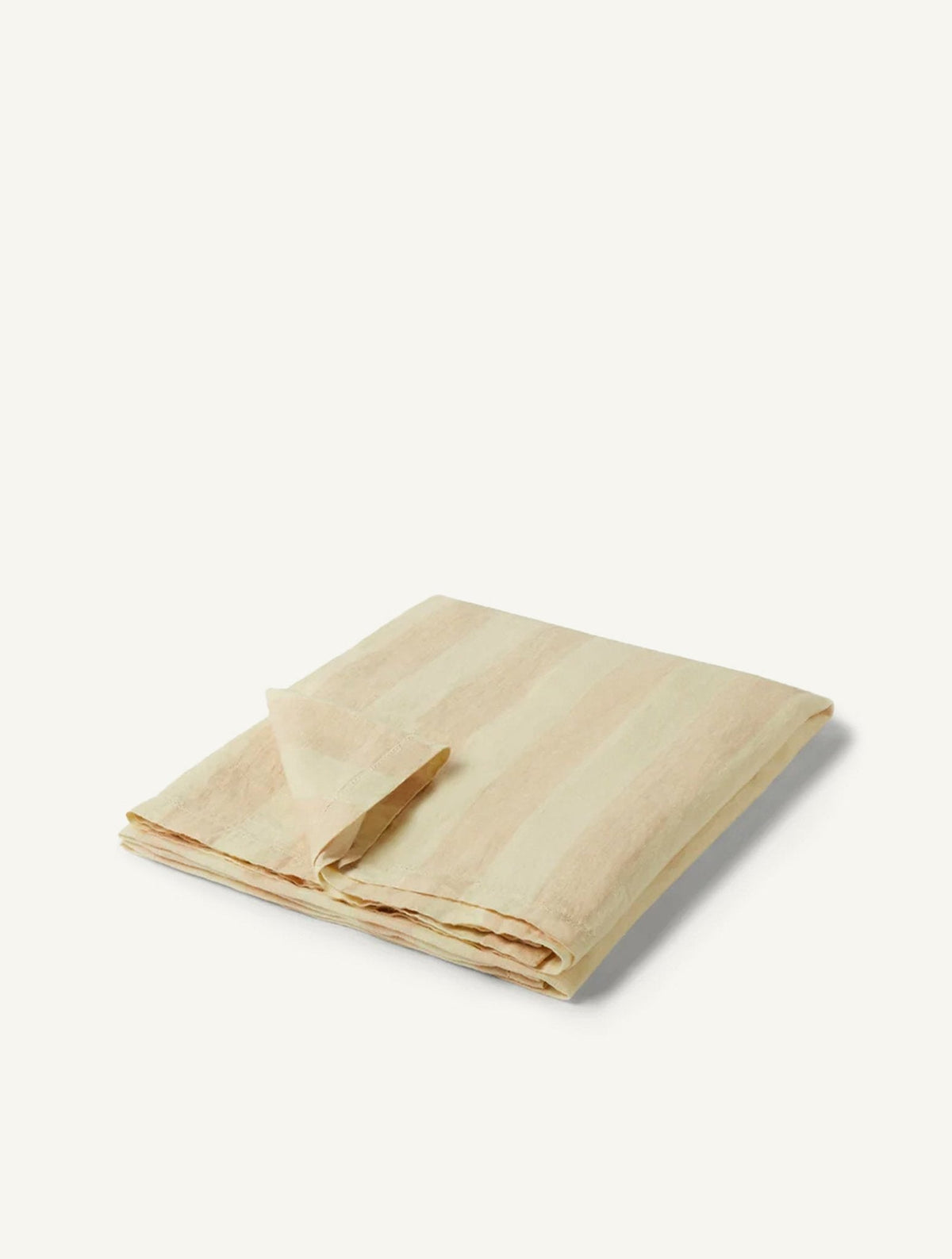 Linen Beach Towel - Large Stripe Sand Dune & Off White — Frescobol Carioca