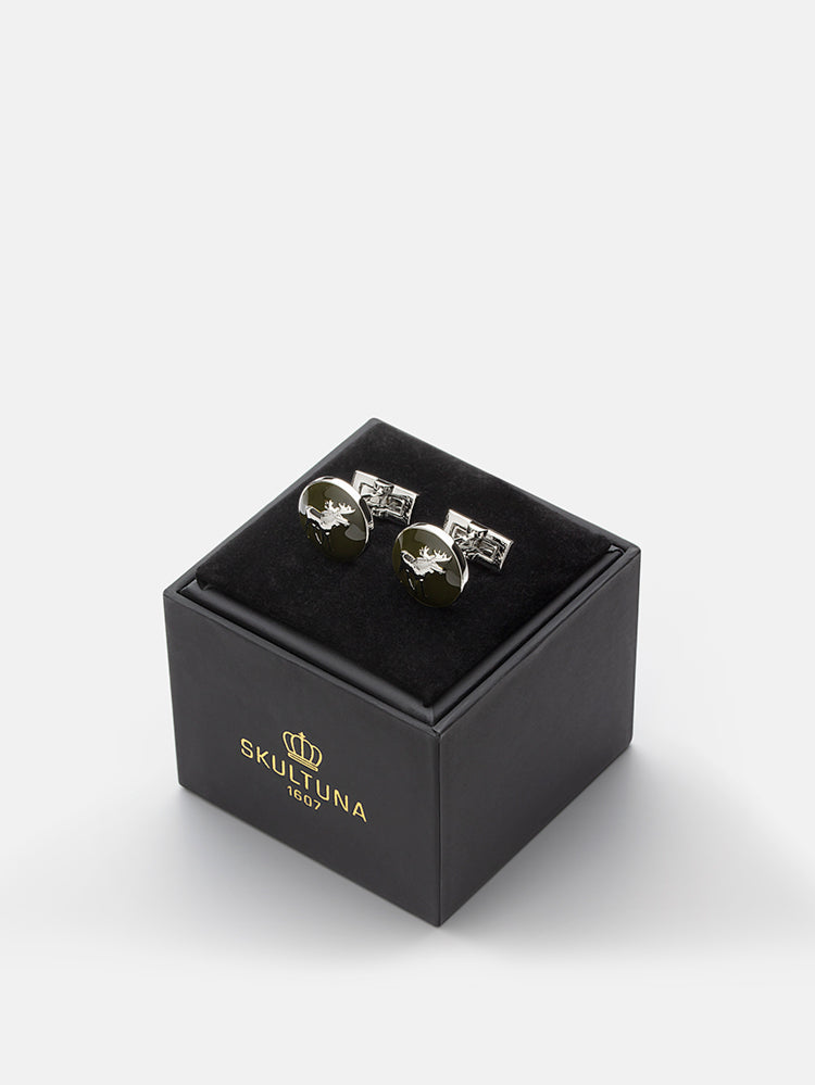 Hunter cuff links - Silver plated - Moose - Cigale & Fourmi