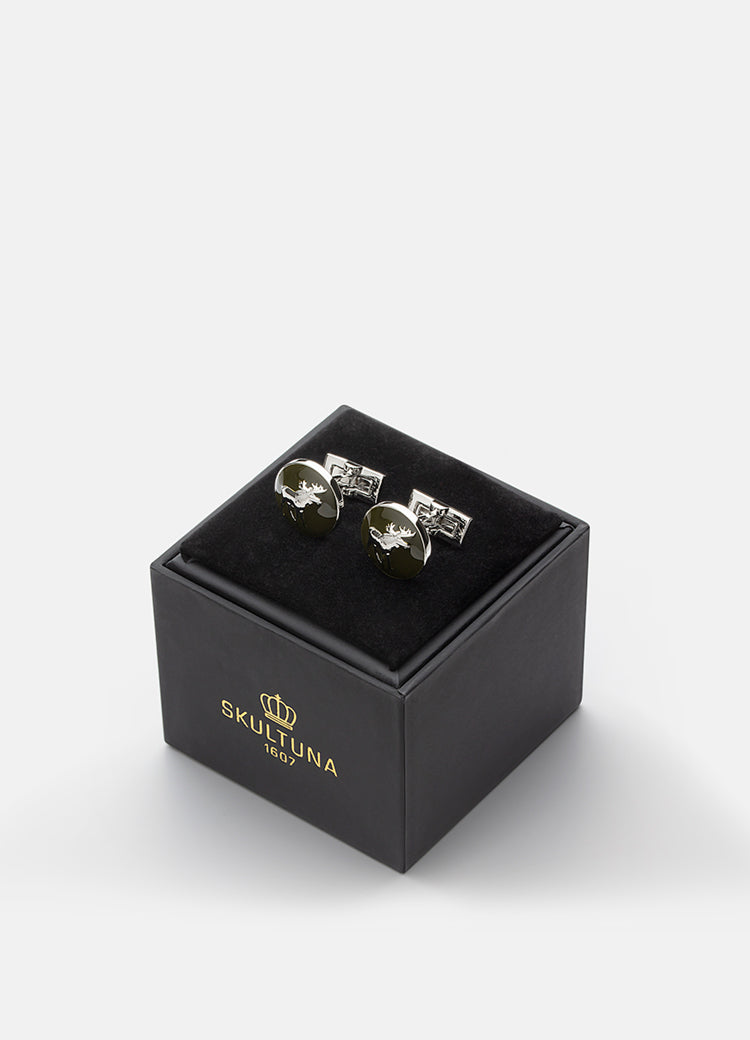 Hunter cuff links - Silver plated - Moose - Cigale &  Fourmi