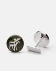 Hunter cuff links - Silver plated - Moose - Cigale & Fourmi