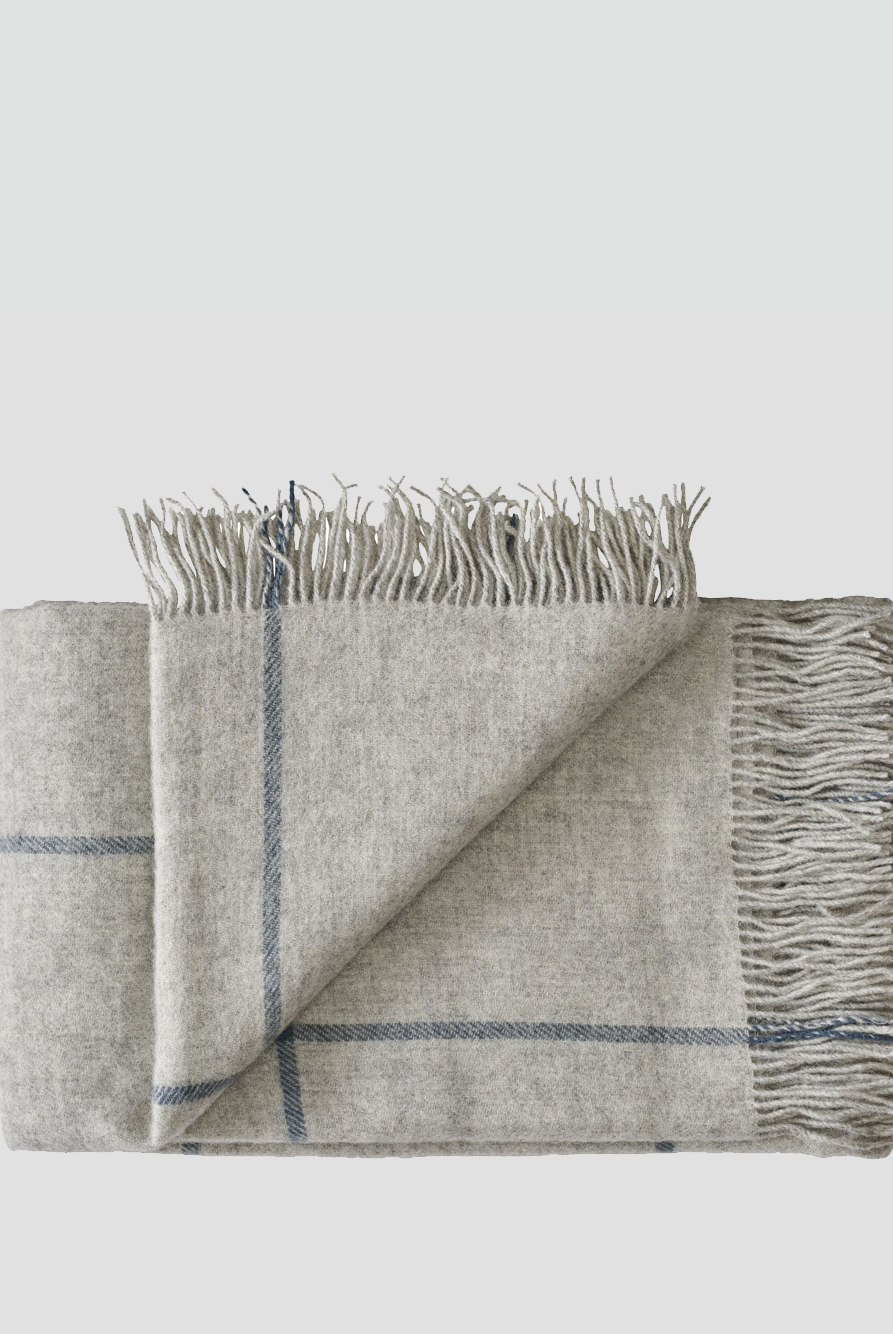Mando Blanket / Throw - Light Grey - Cigale & Fourmi