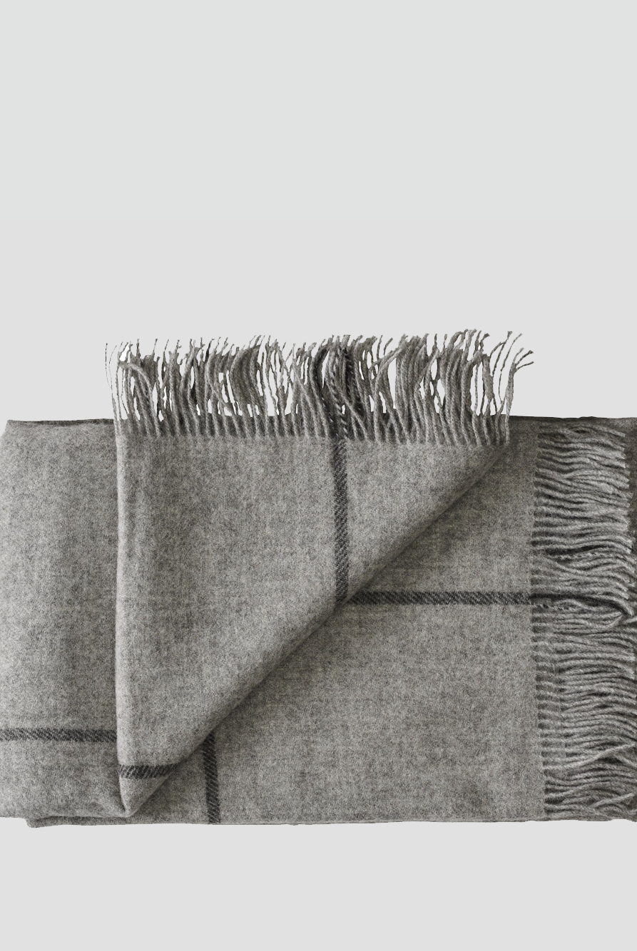 Mando Blanket / Throw - Medium Grey - Cigale & Fourmi