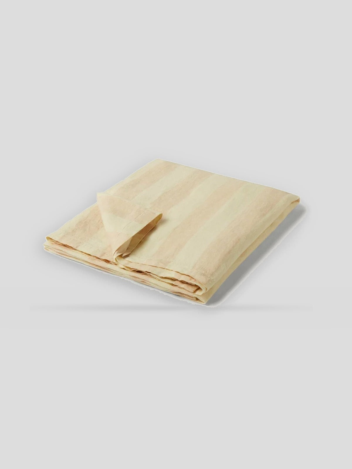 Linen Beach Towel - Large Stripe Sand Dune & Off White — Frescobol Carioca