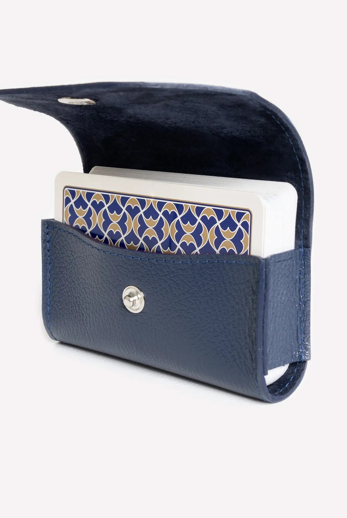 Capra Single Playing Cards Case in Marine Blue