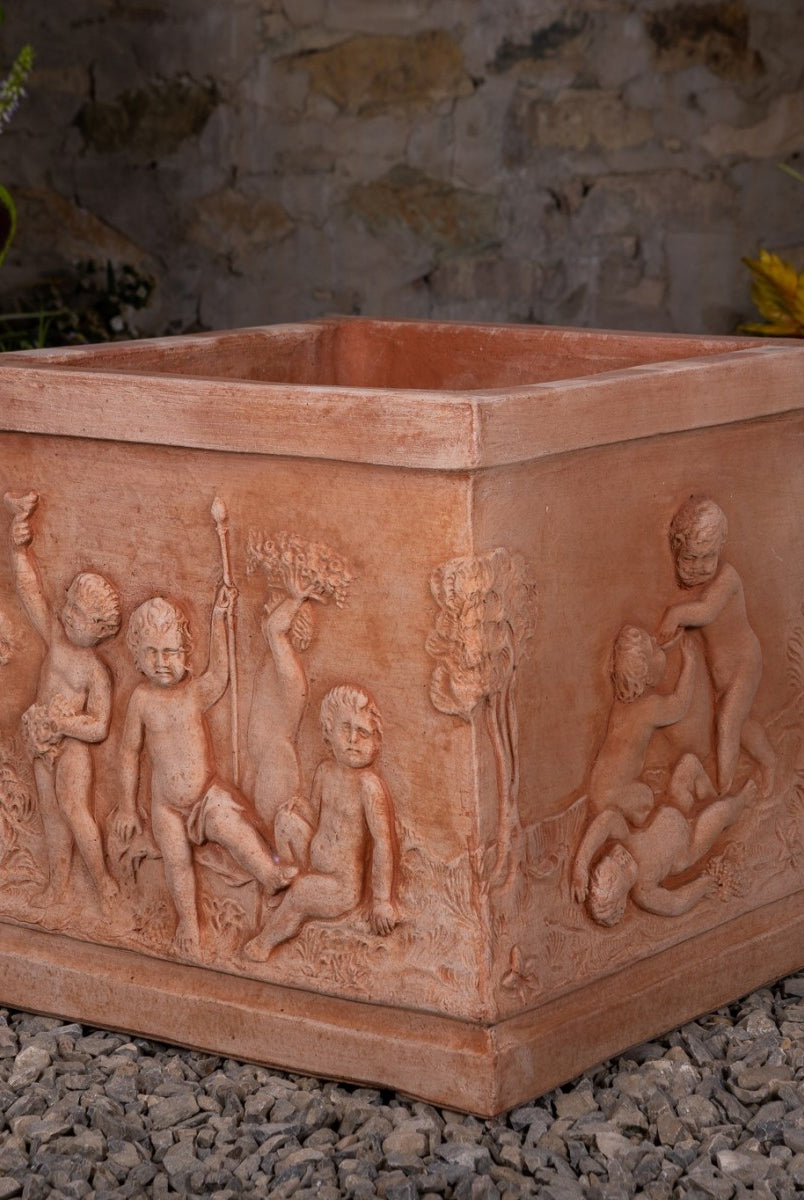 Quadrato Pot - Putti Terracotta — M.I.T.A.L