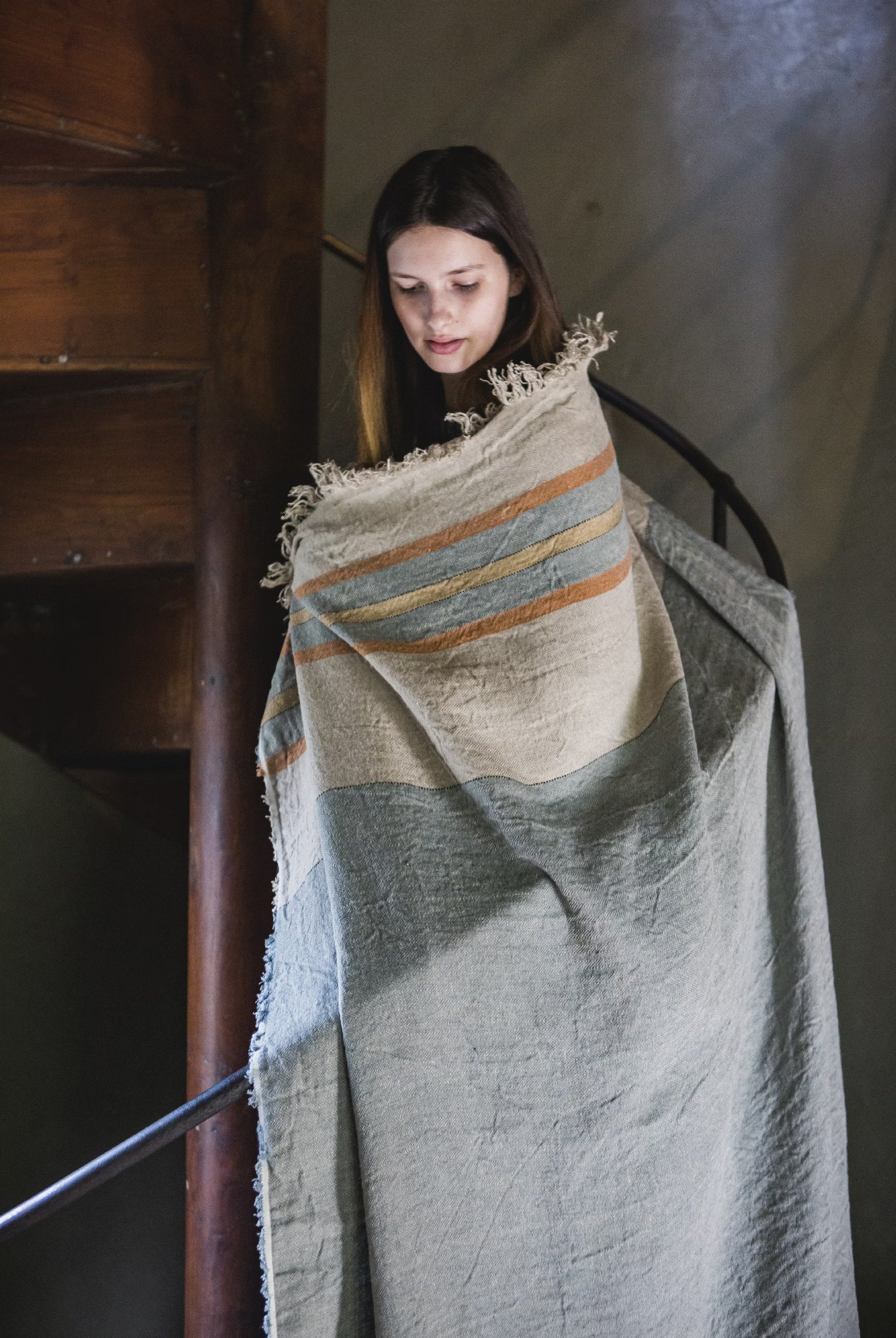 Belgian Linen Towel Fouta - Multi Stripe - Cigale & Fourmi