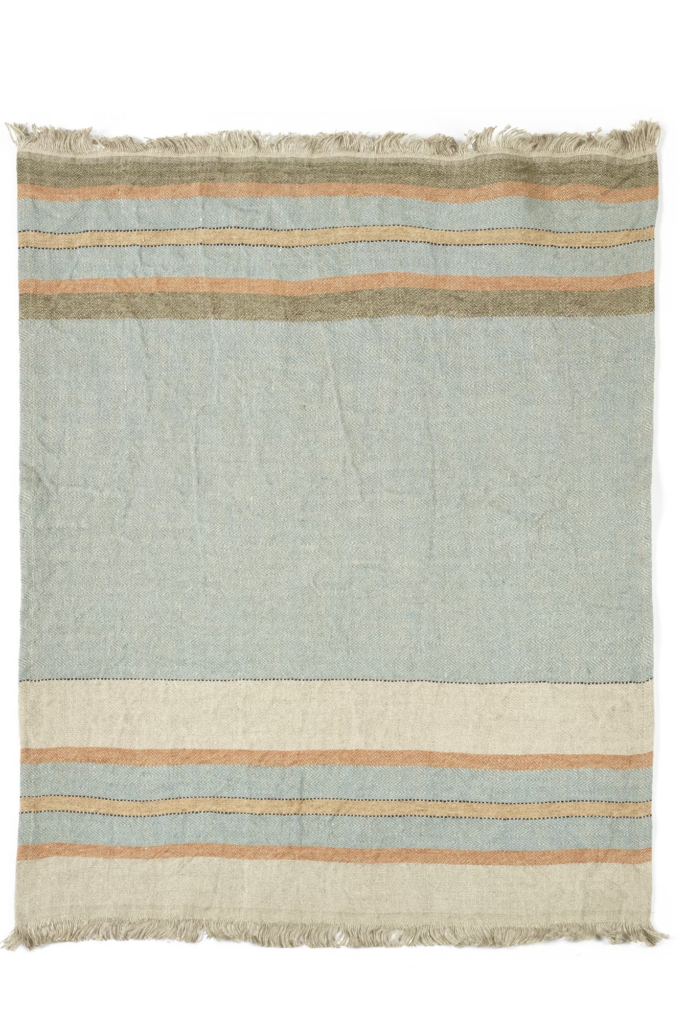 Belgian Linen Towel Fouta - Multi Stripe - Cigale & Fourmi