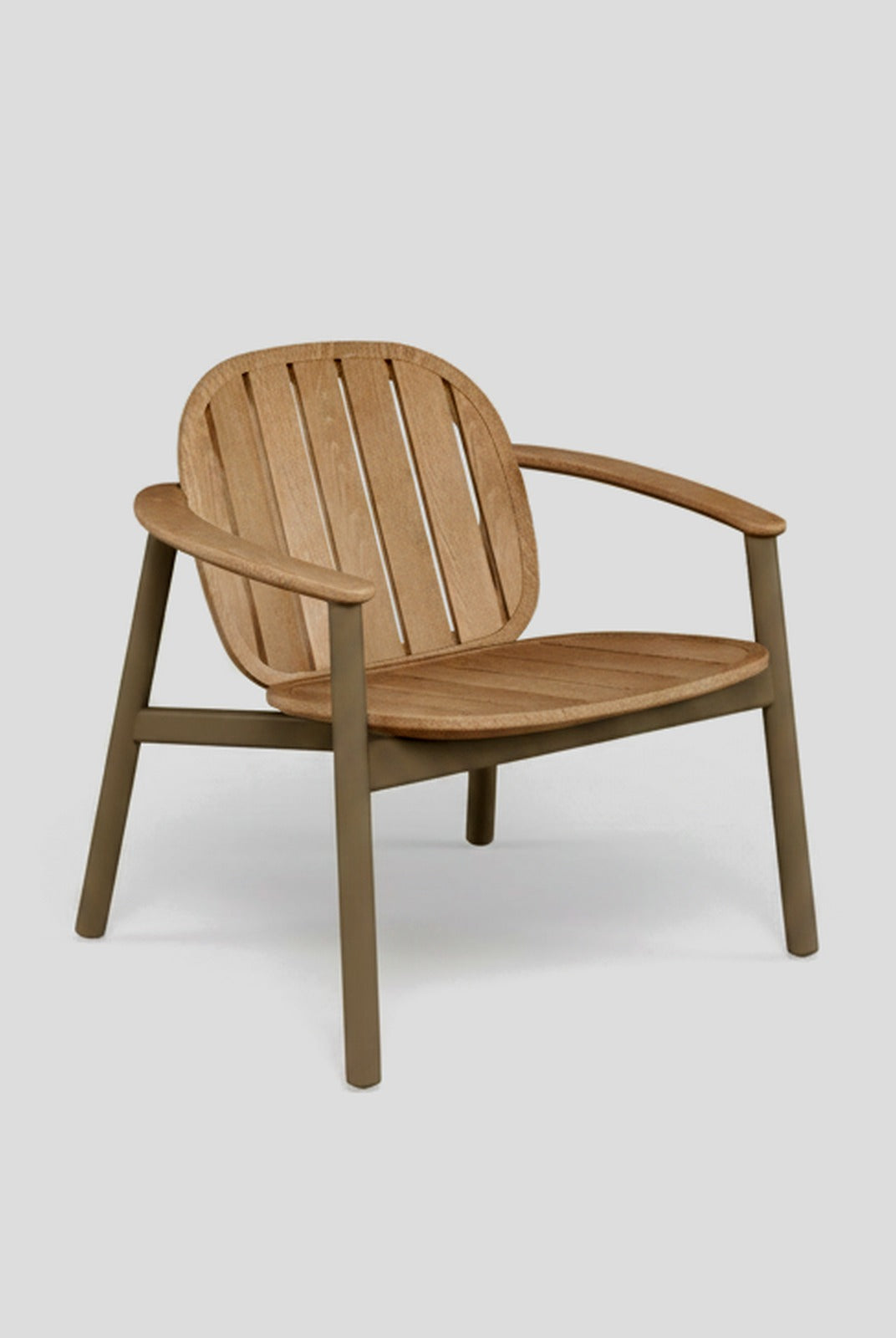 Twins Teak Low Armchair - Grey — Emu