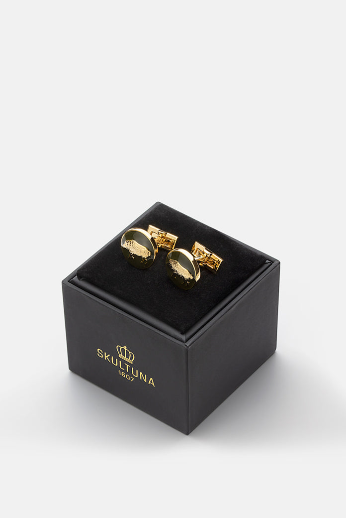 Hunter cuff links - Gold Plated- Wild Boar - Cigale & Fourmi