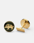Hunter cuff links - Gold Plated- Wild Boar - Cigale & Fourmi