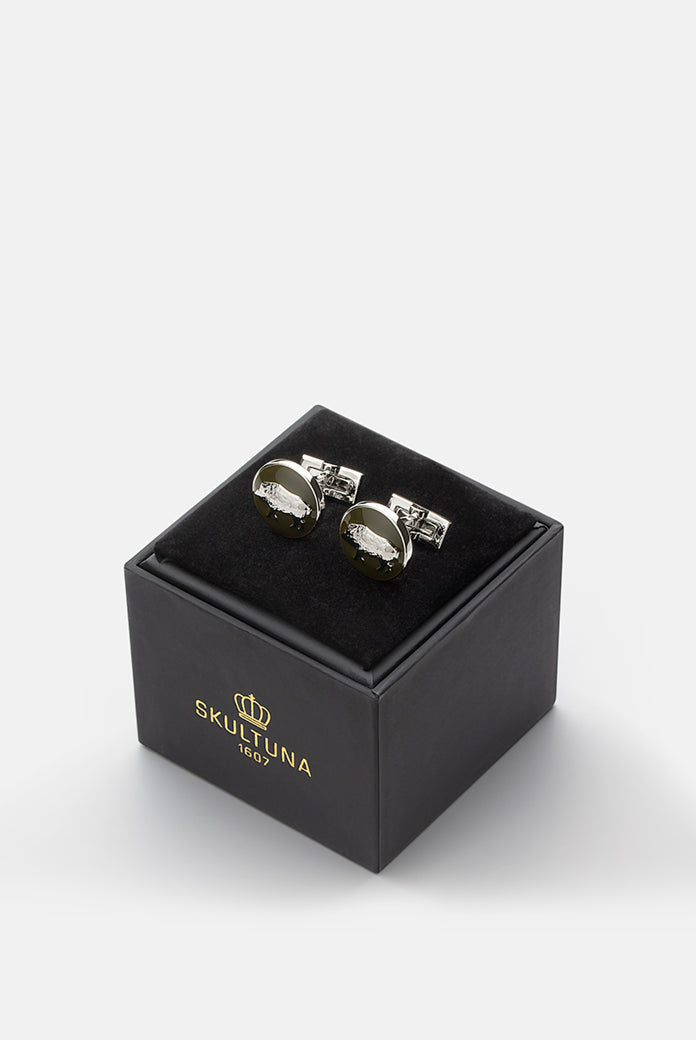 Hunter cuff links - Silver plated - Wild Boar - Cigale & Fourmi