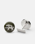 Hunter cuff links - Silver plated - Wild Boar - Cigale & Fourmi