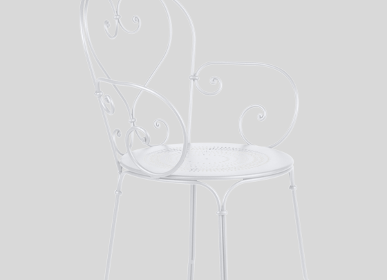1900 Armchair - Cotton White Furniture Fermob