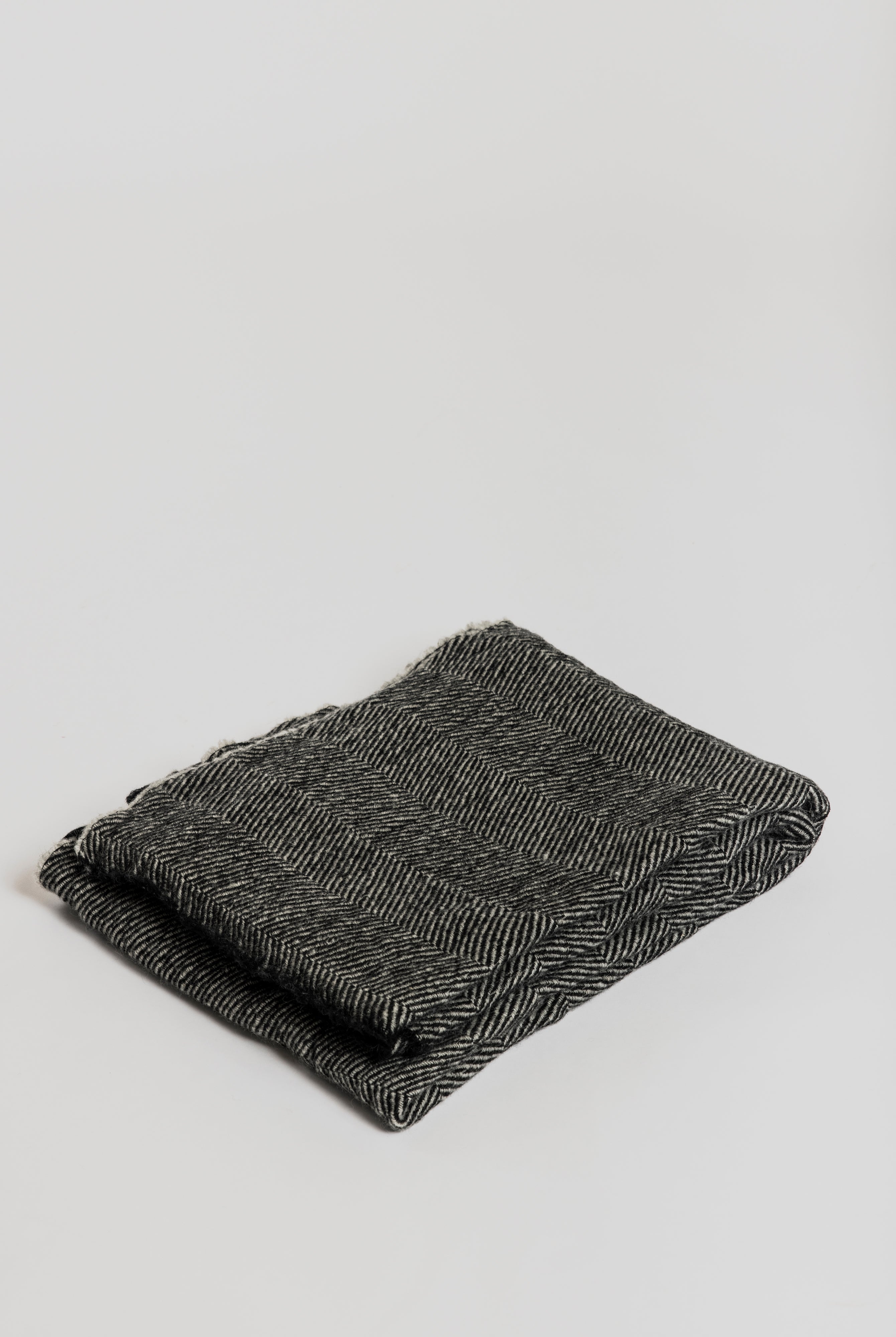 Woolen blanket - Black Herringbone - Cigale et Fourmi