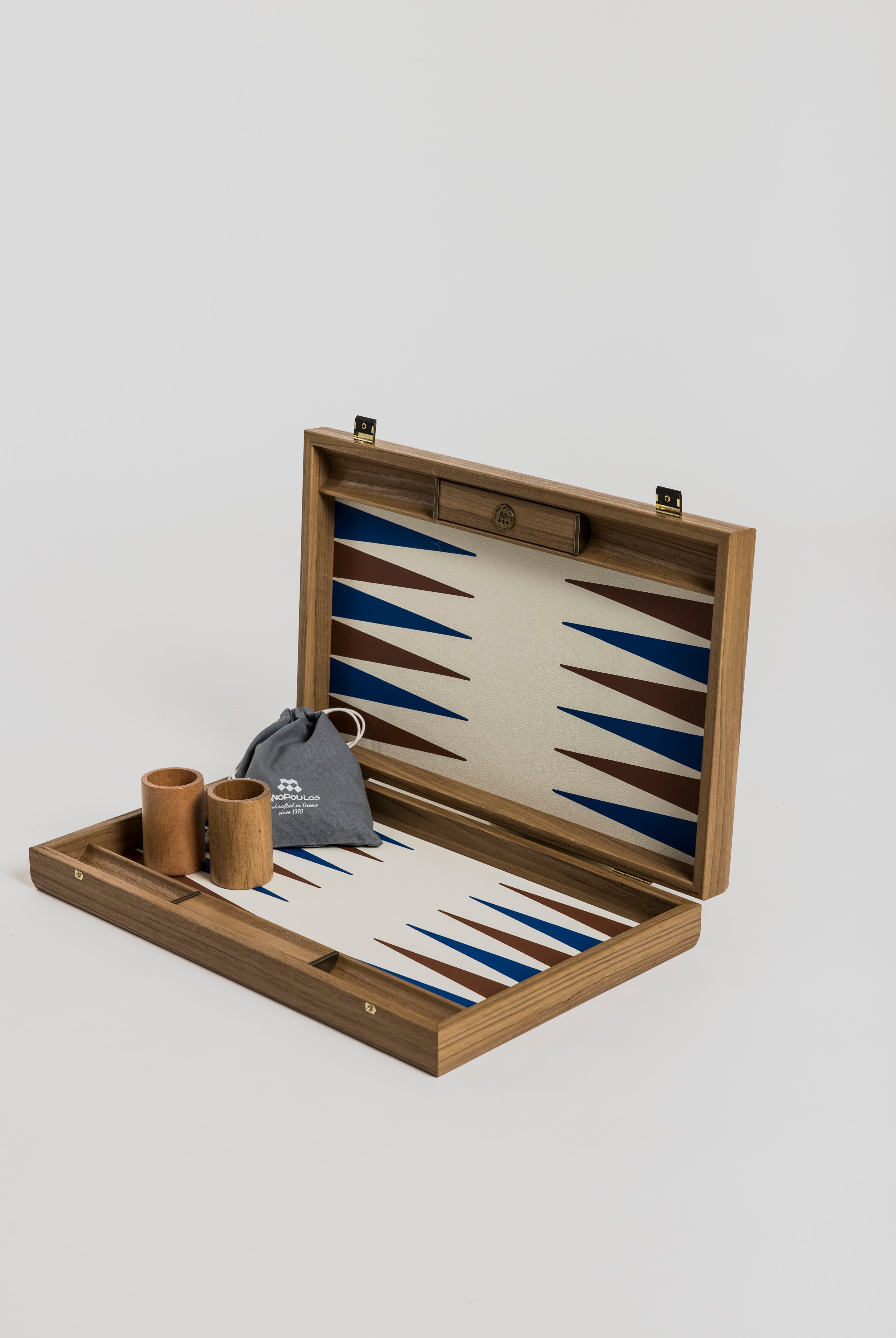 Backgammon - Champagne Beige Inlaid Leatherette - Cigale et Fourmi