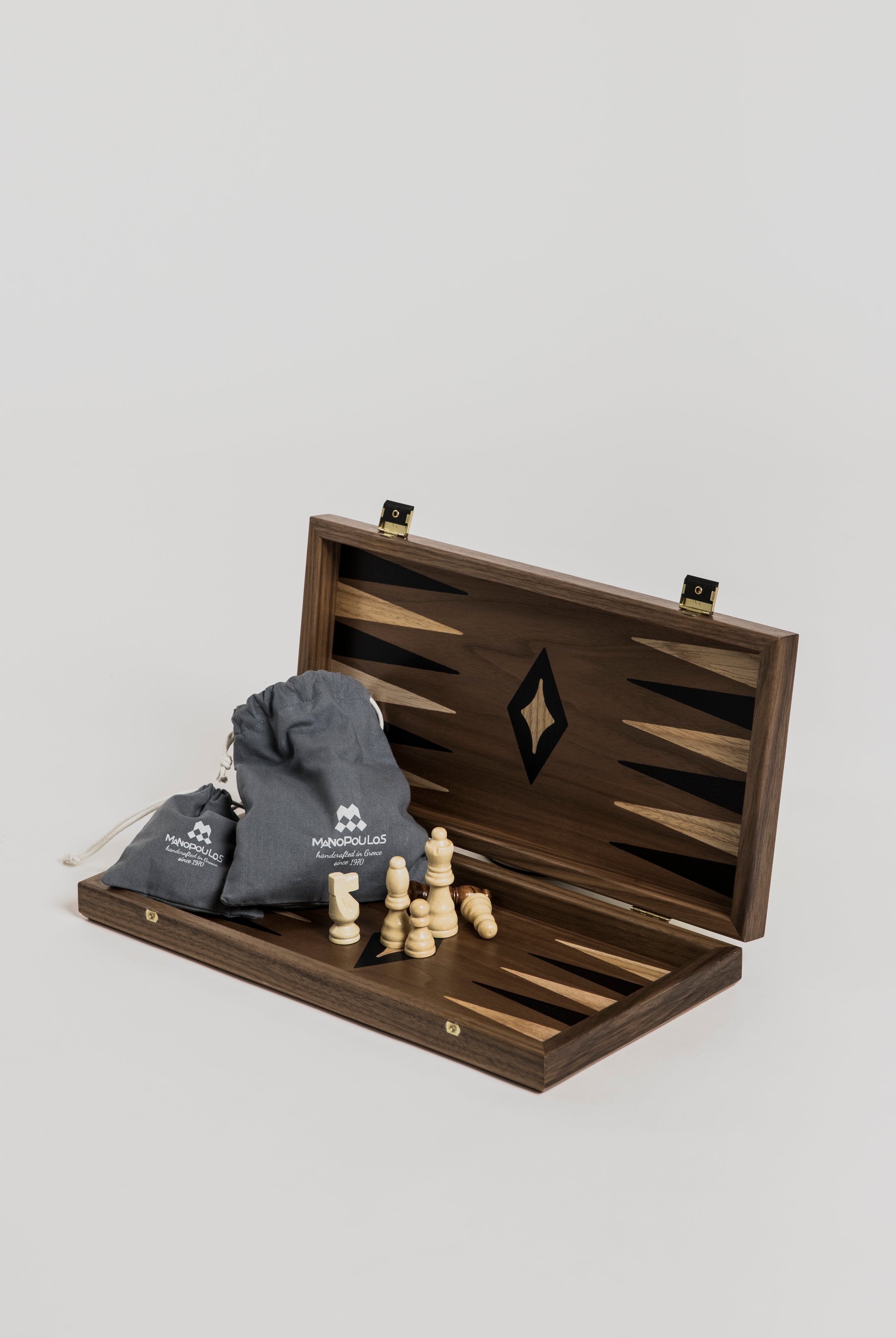 Backgammon/Chess - Walnut - Cigale et Fourmi
