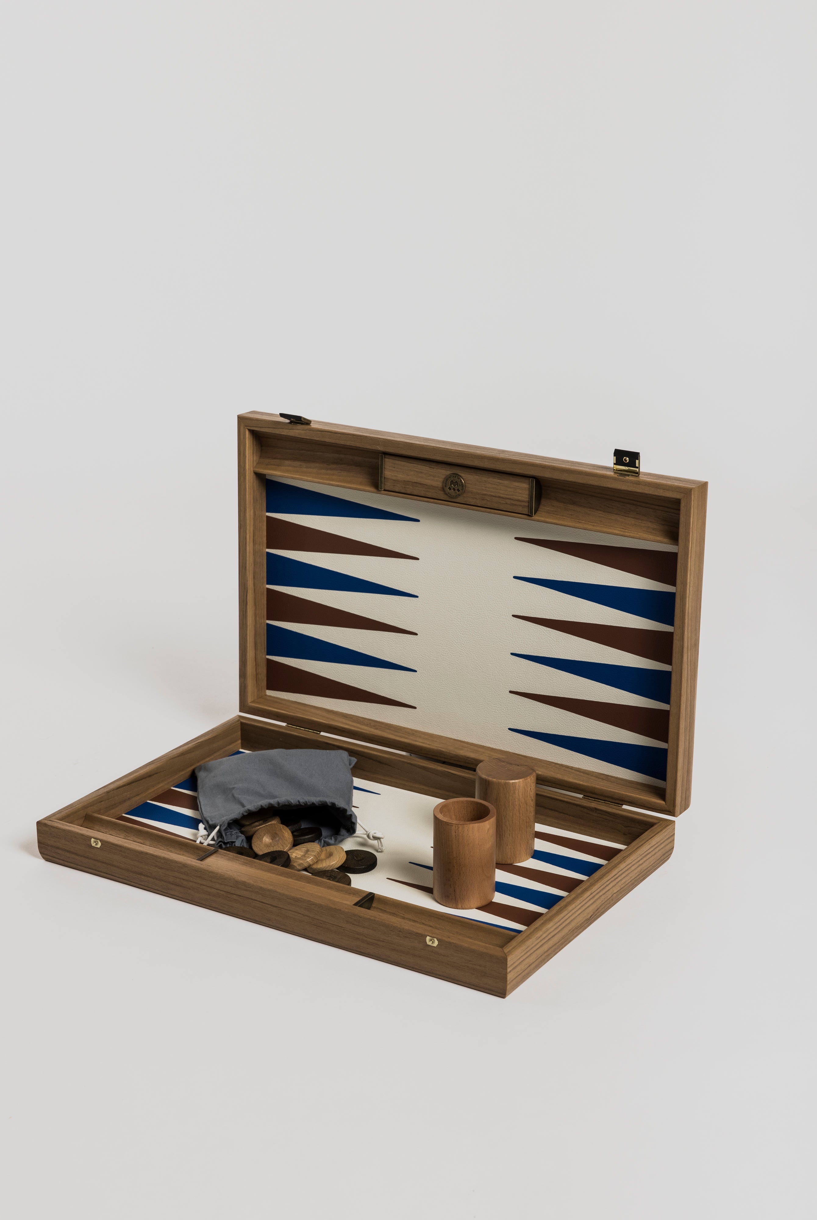 Backgammon - Champagne Beige Inlaid Leatherette - Cigale et Fourmi