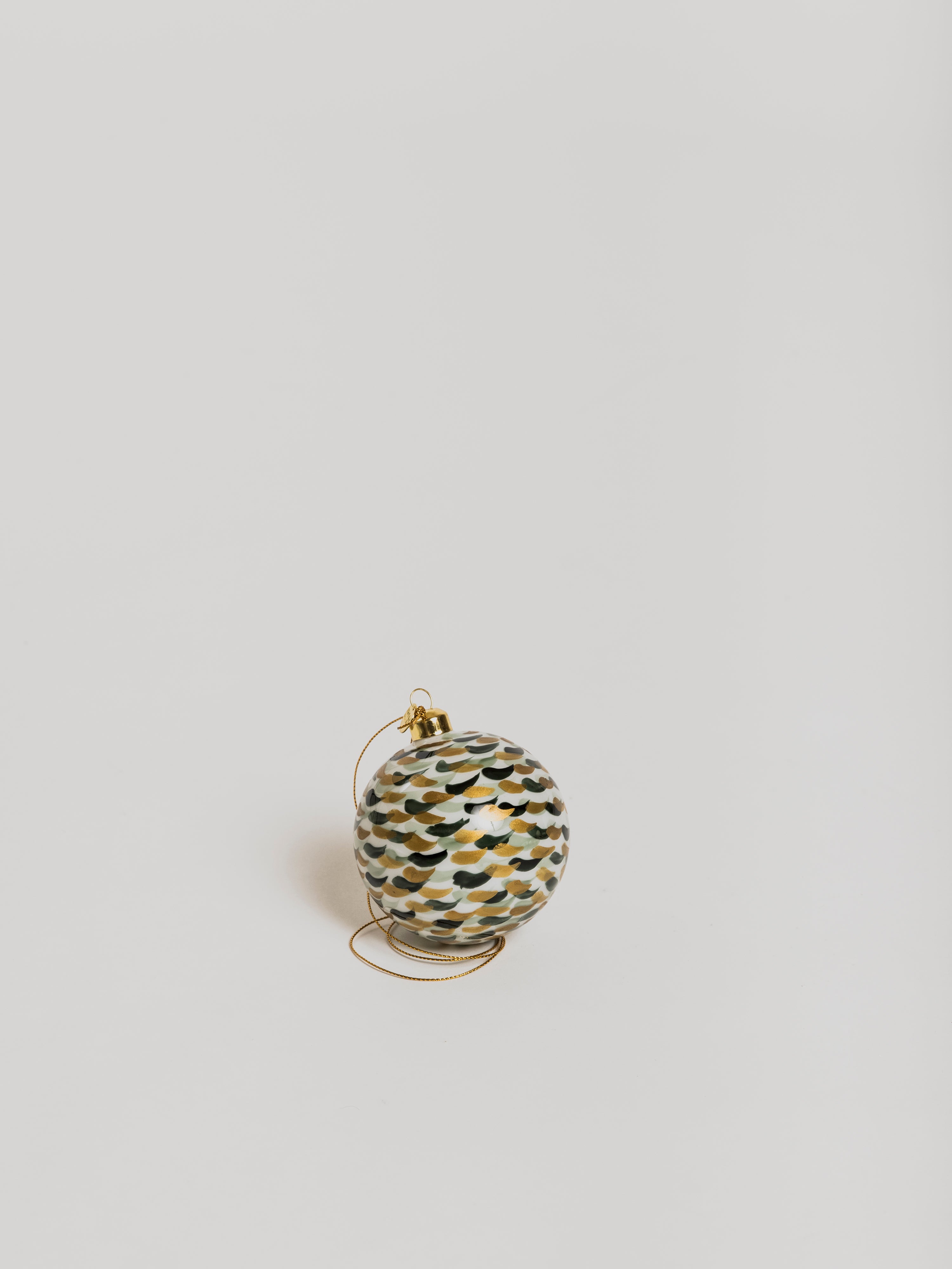 Christmas Bauble - Strokes Green - Cigale et Fourmi