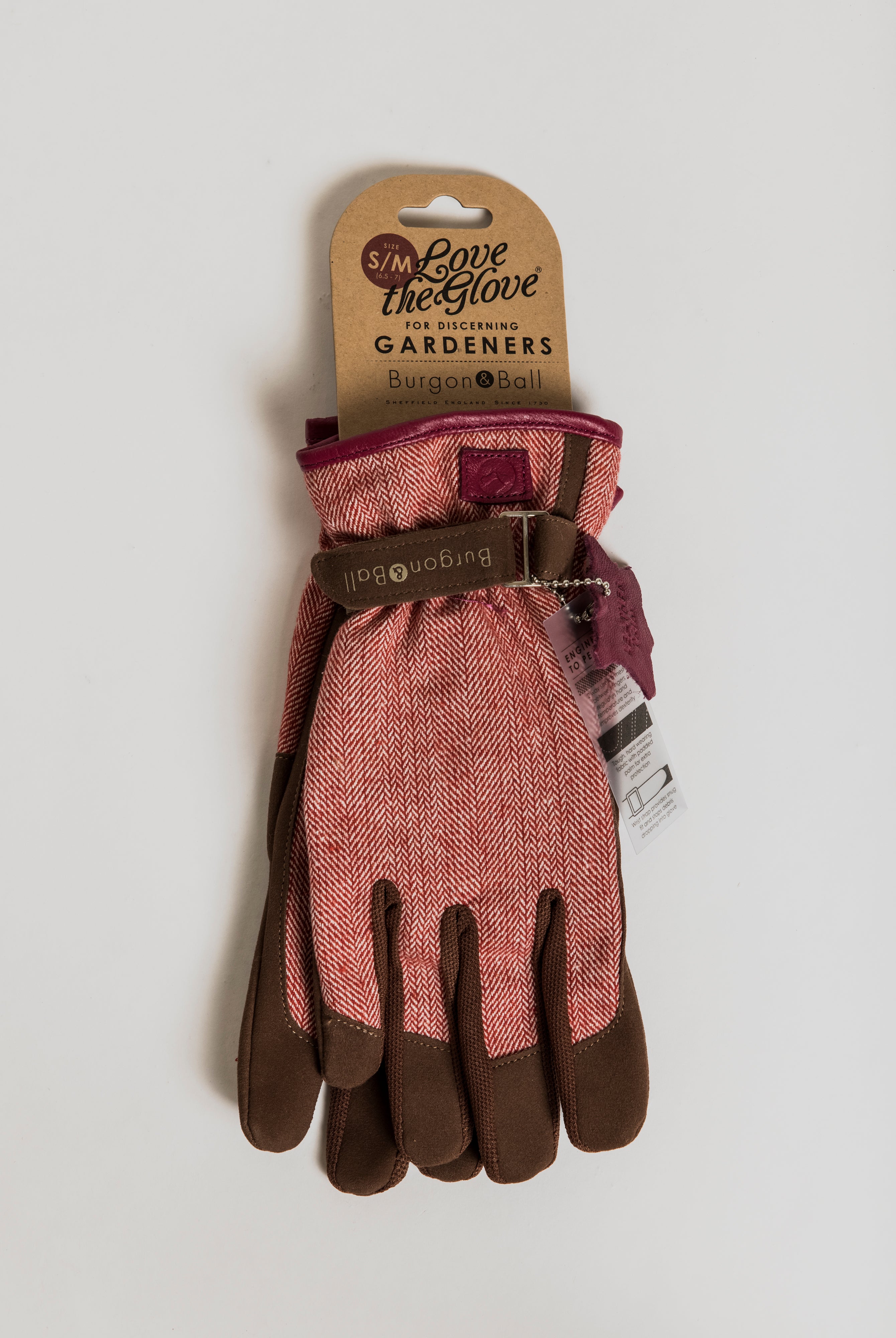 Gardening Glove - Red Tweed Women - Cigale et Fourmi