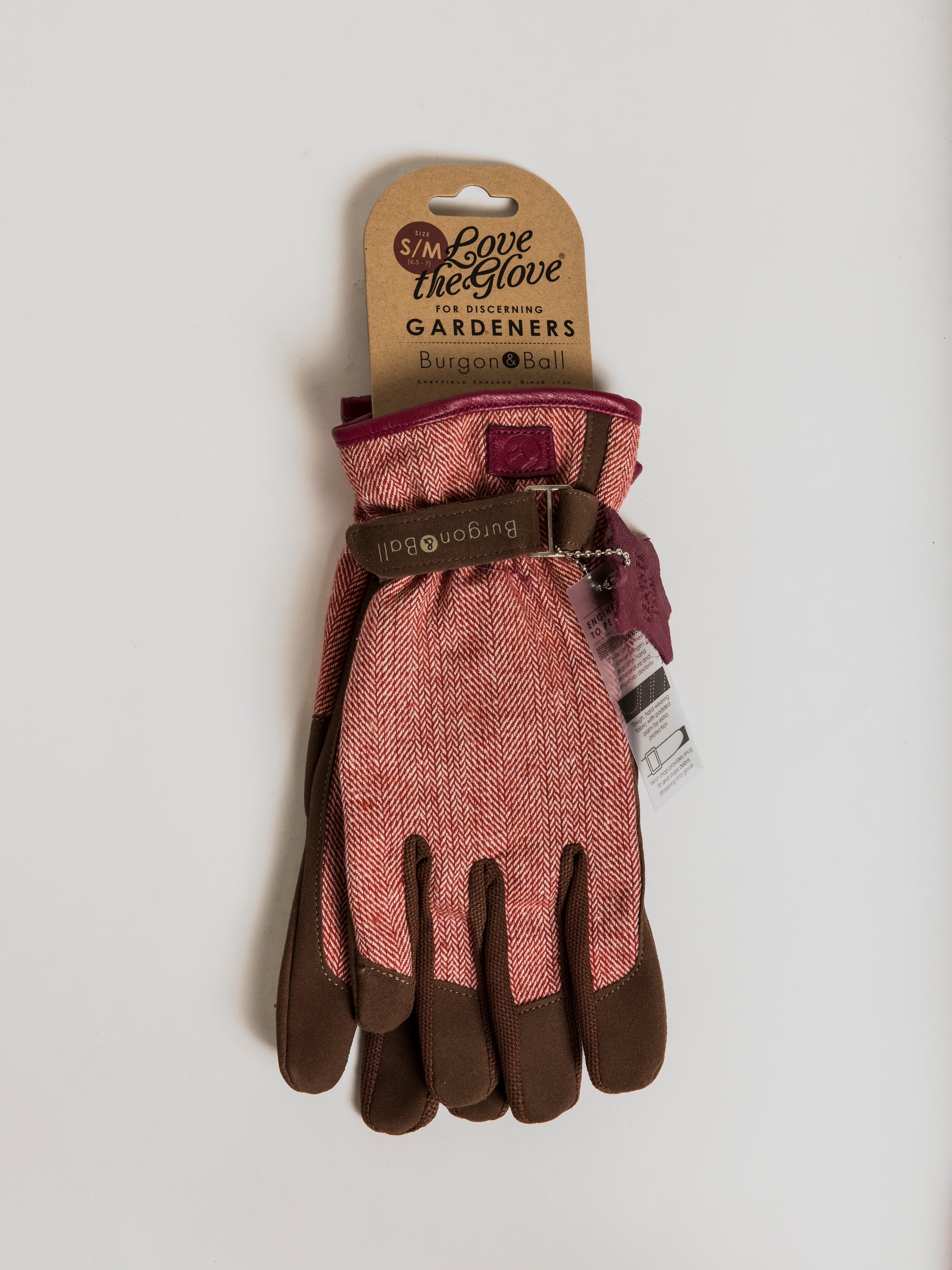 Gardening Glove - Red Tweed Women - Cigale et Fourmi