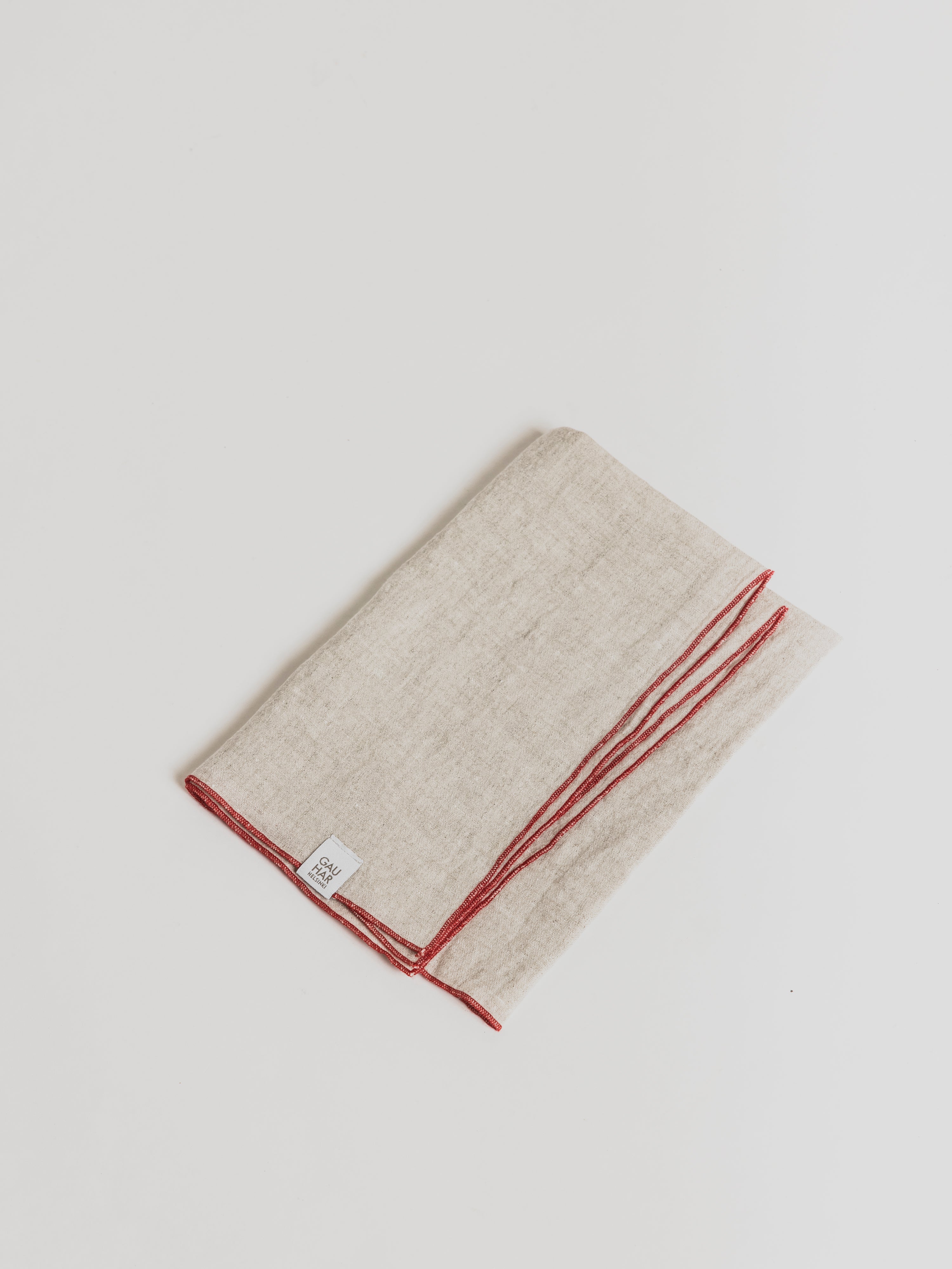 Linnen Napkin - Beige/Red - Cigale et Fourmi