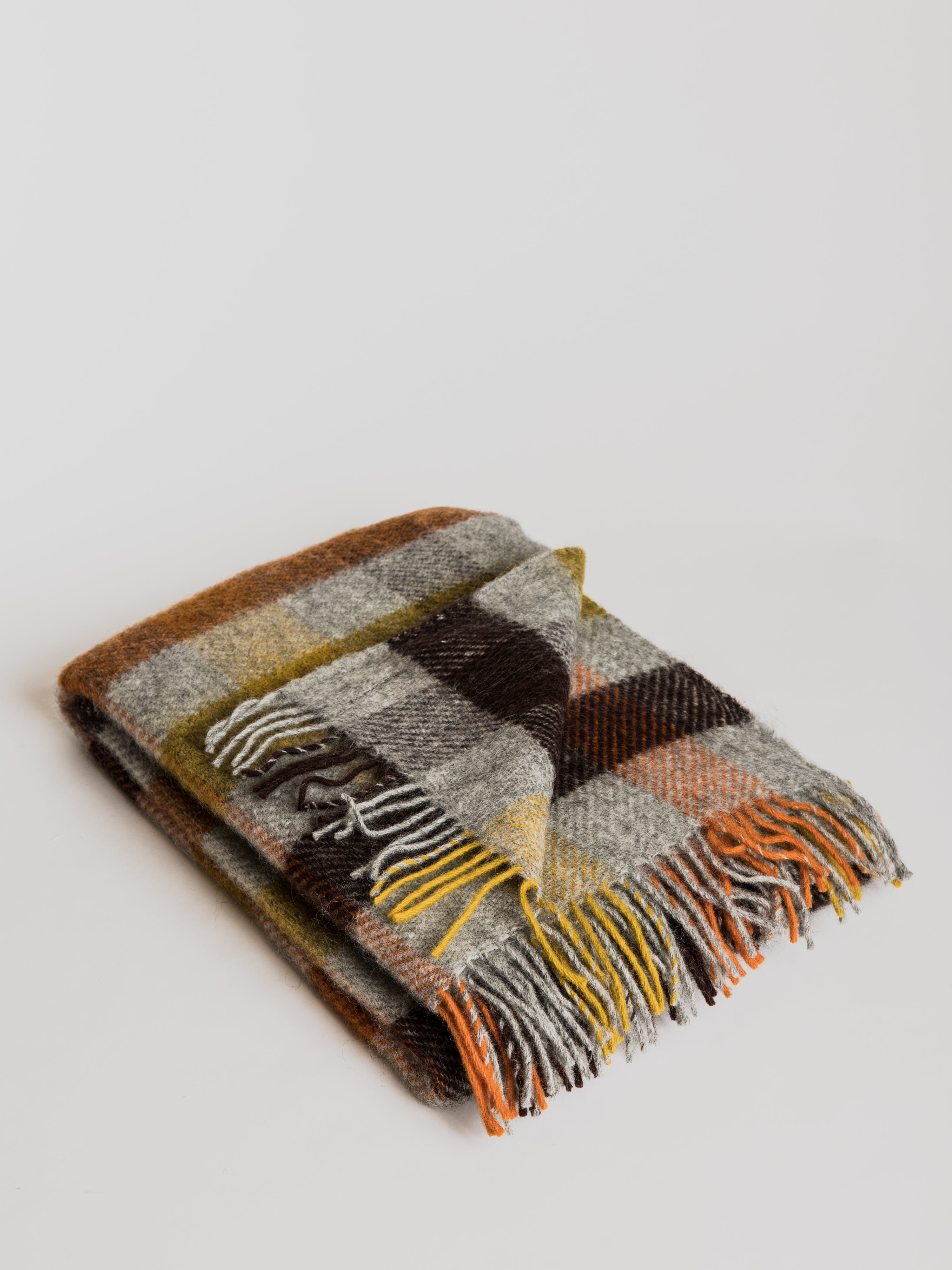 Woolen Blanket - Gotland Multi Yellow - Cigale & Fourmi