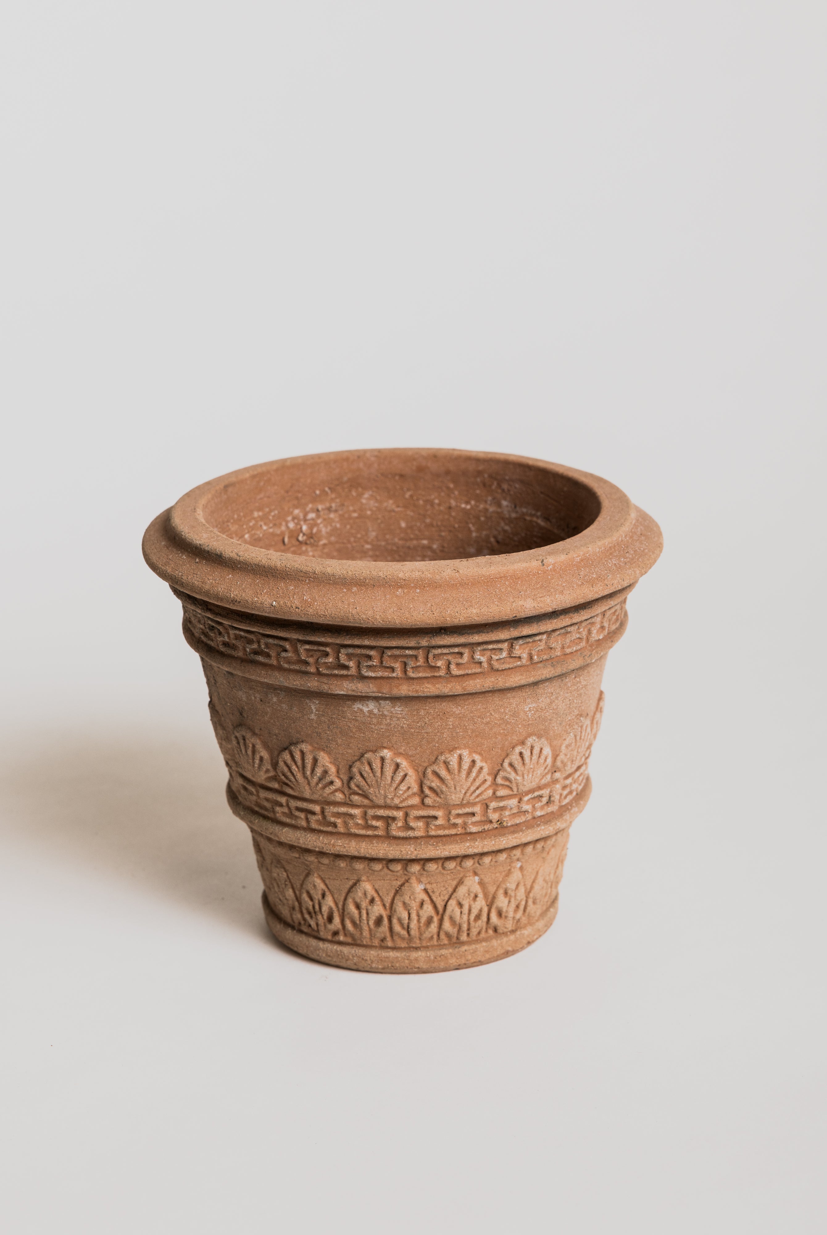 Vasetto Decorato con Foglie - Terracotta - Cigale & Fourmi
