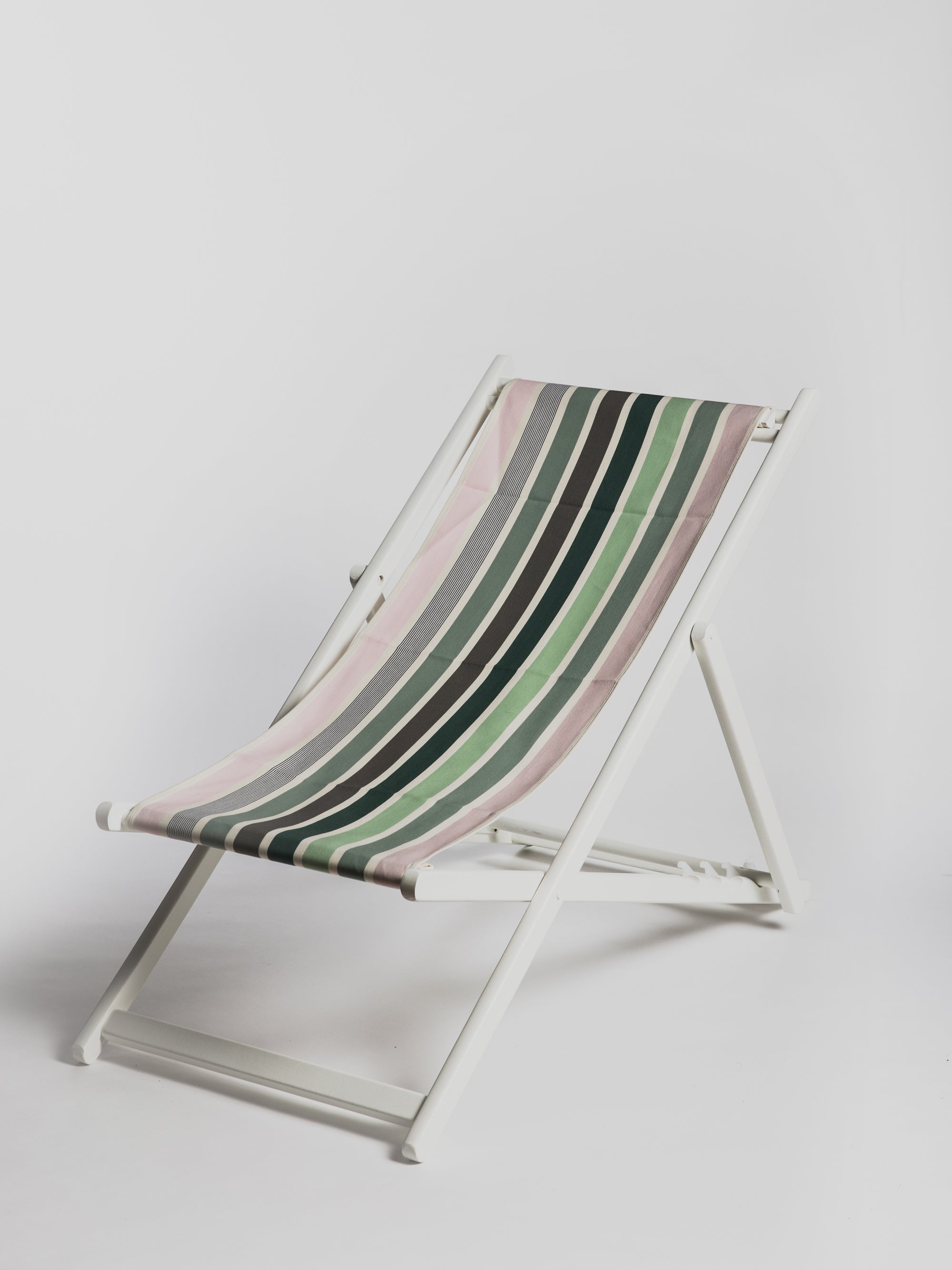 Sun chair - Jardin Jade with White Structure - Cigale &amp;  Fourmi