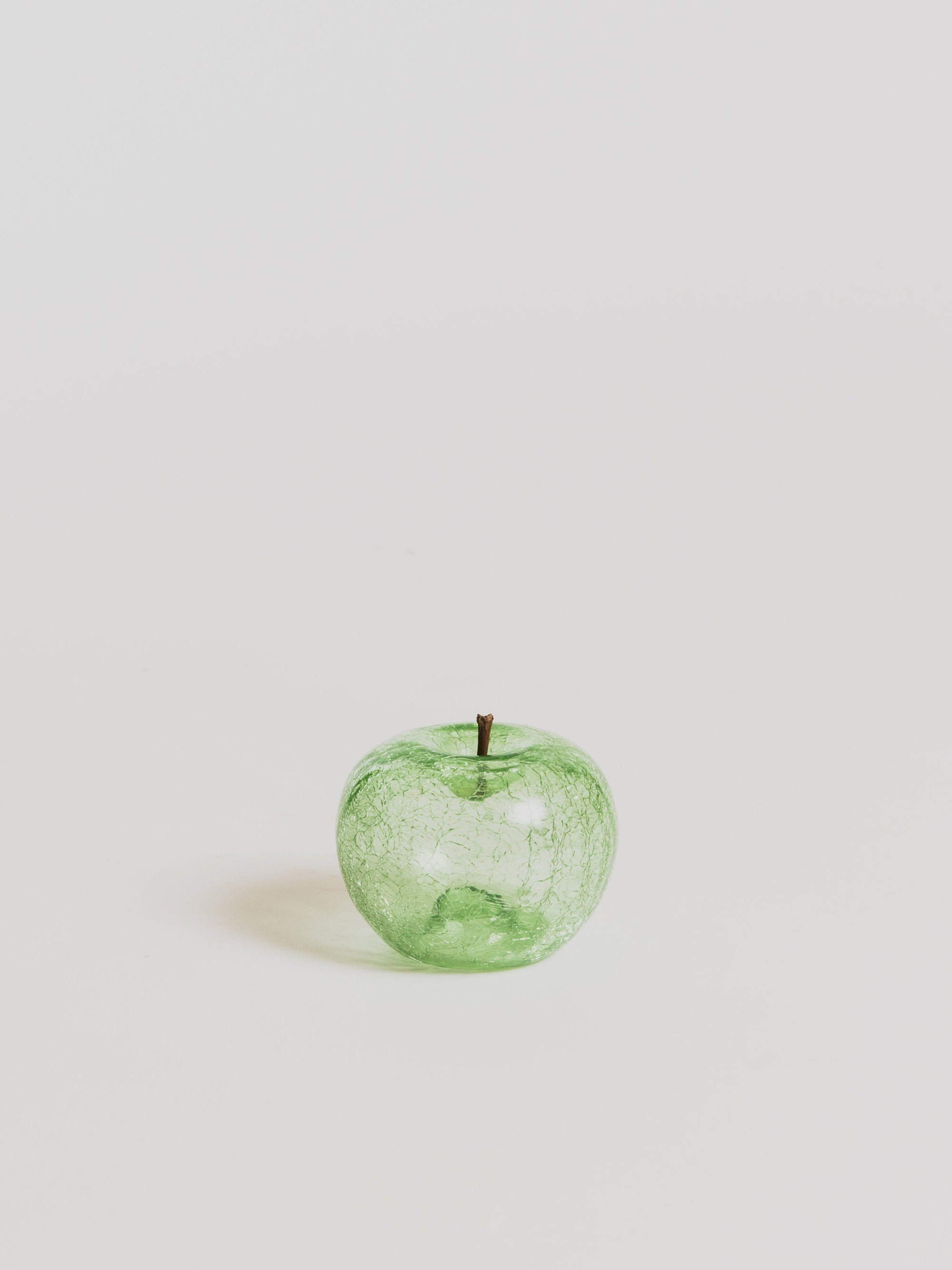 Apple Statue - Emerald Crackled glass Statue Bull & Stein