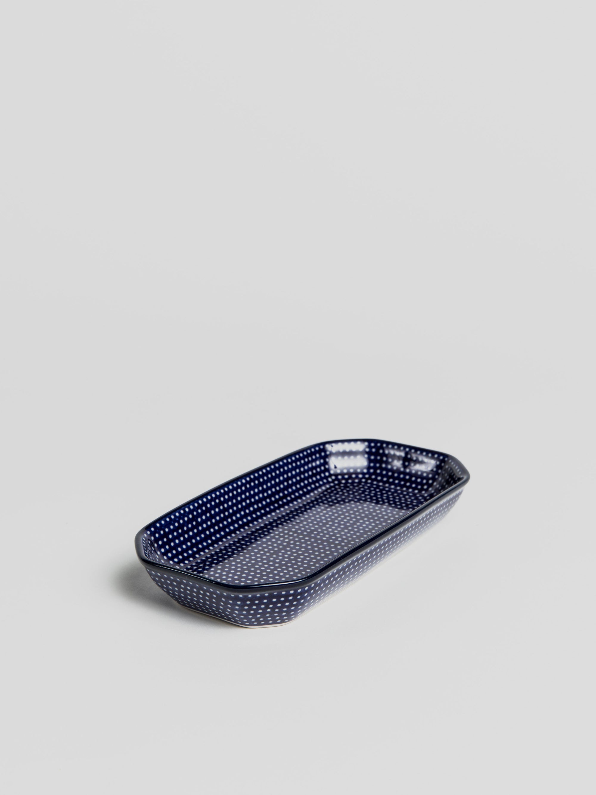 Bath Storage Dish - Blue with Dots Bath Storage Dish Redecker 