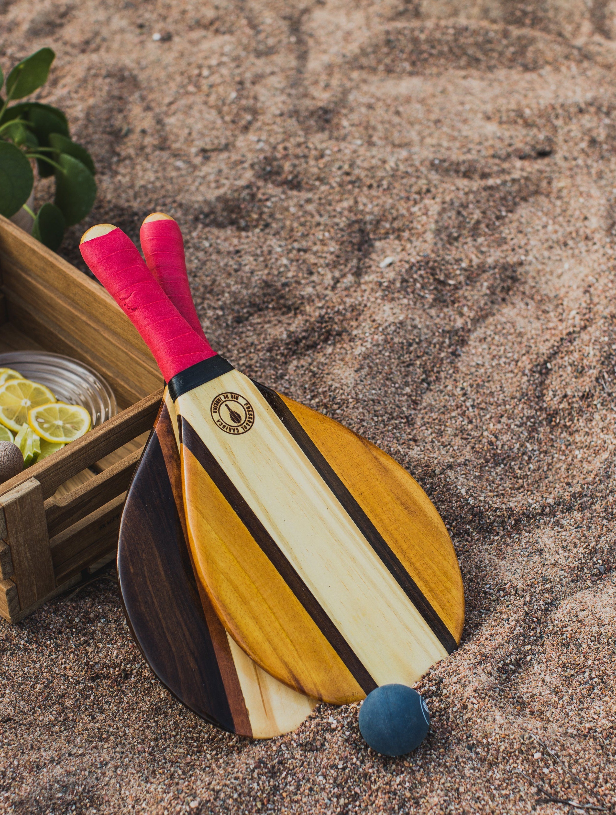 Beach Bat set - Trancosa Grey Beach Bat Frescobol Carioca