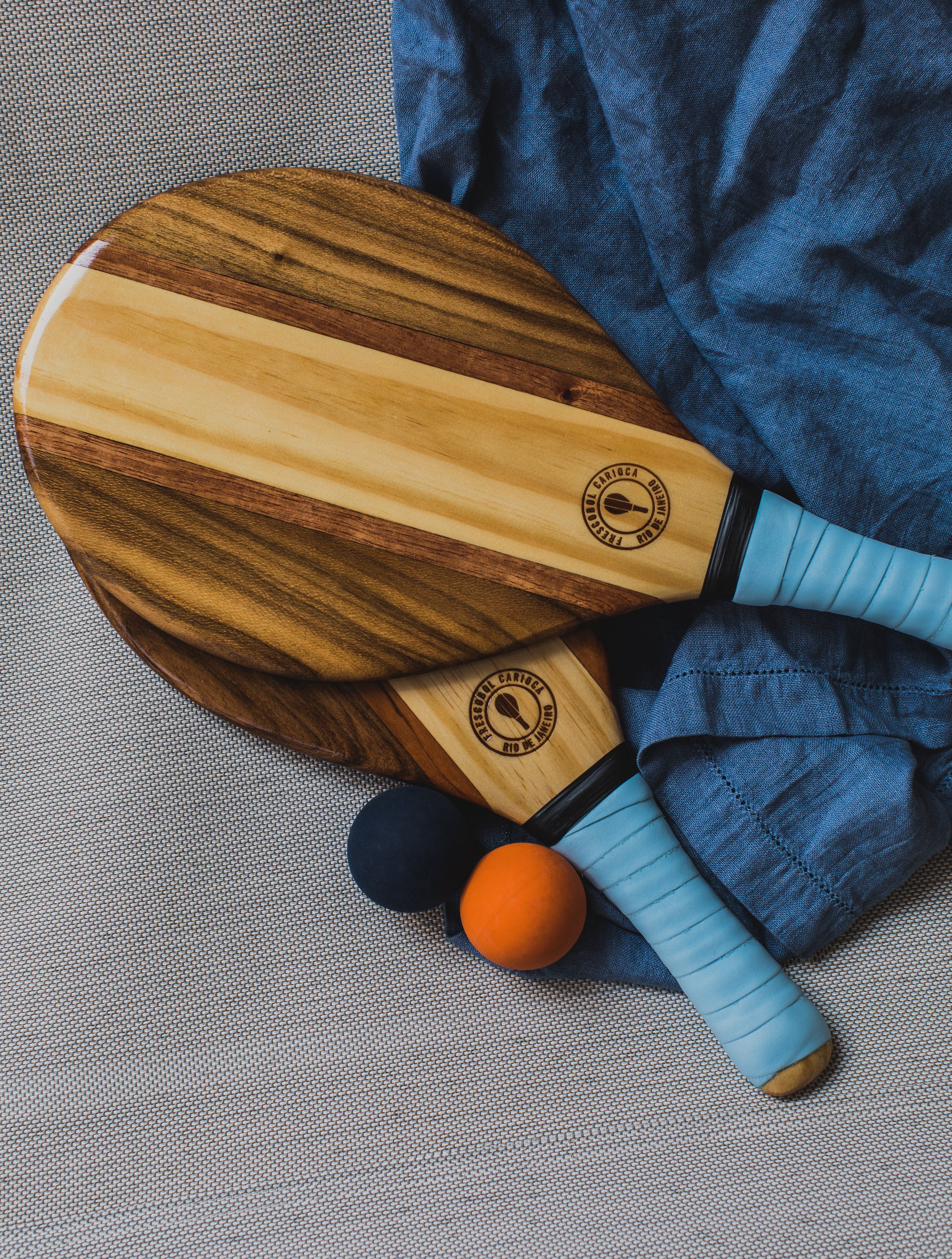 Beach Bat set - Trancosa Yellow Beach Bat Frescobol Carioca