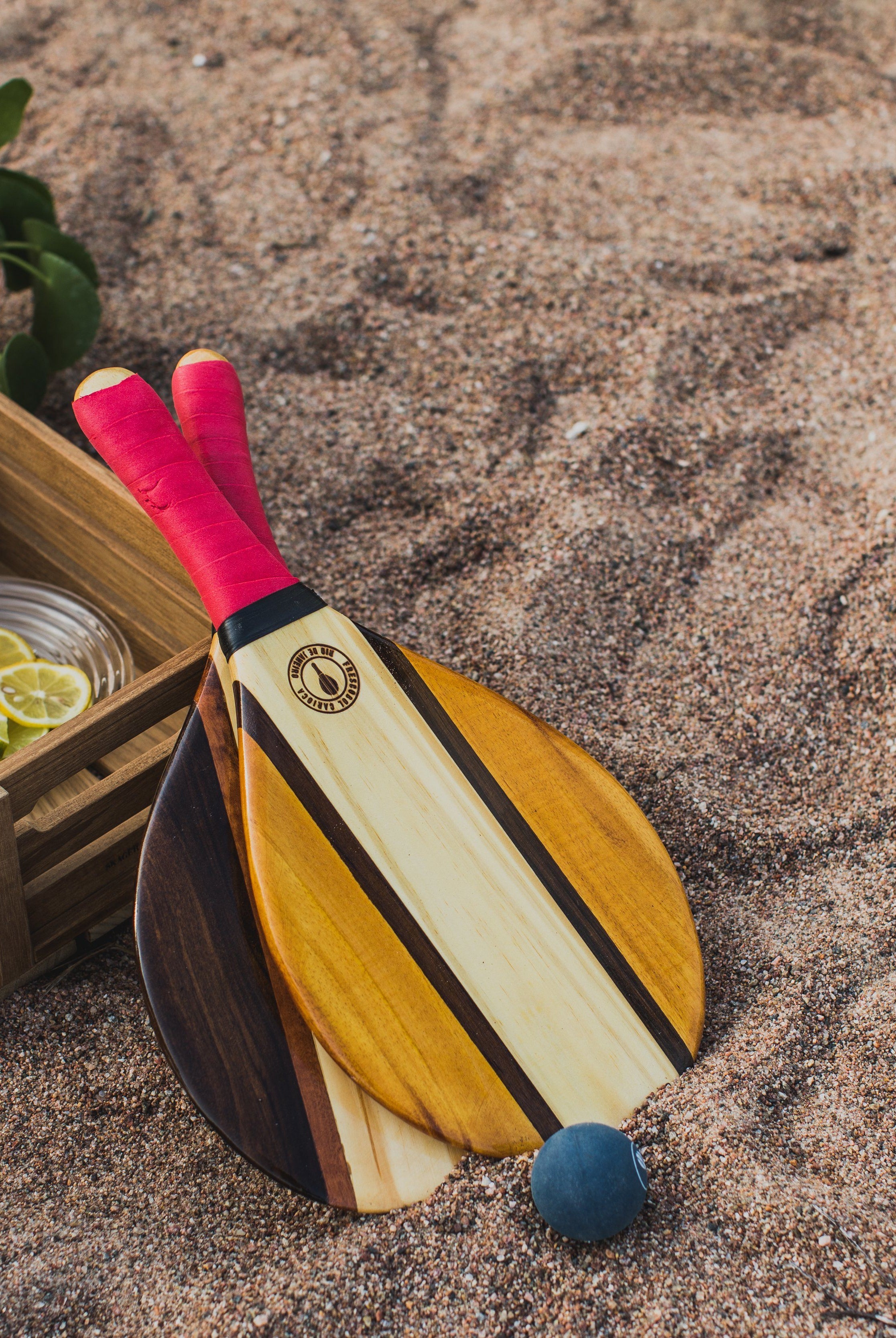 Beach Bat set - Trancosa Yellow Beach Bat Frescobol Carioca