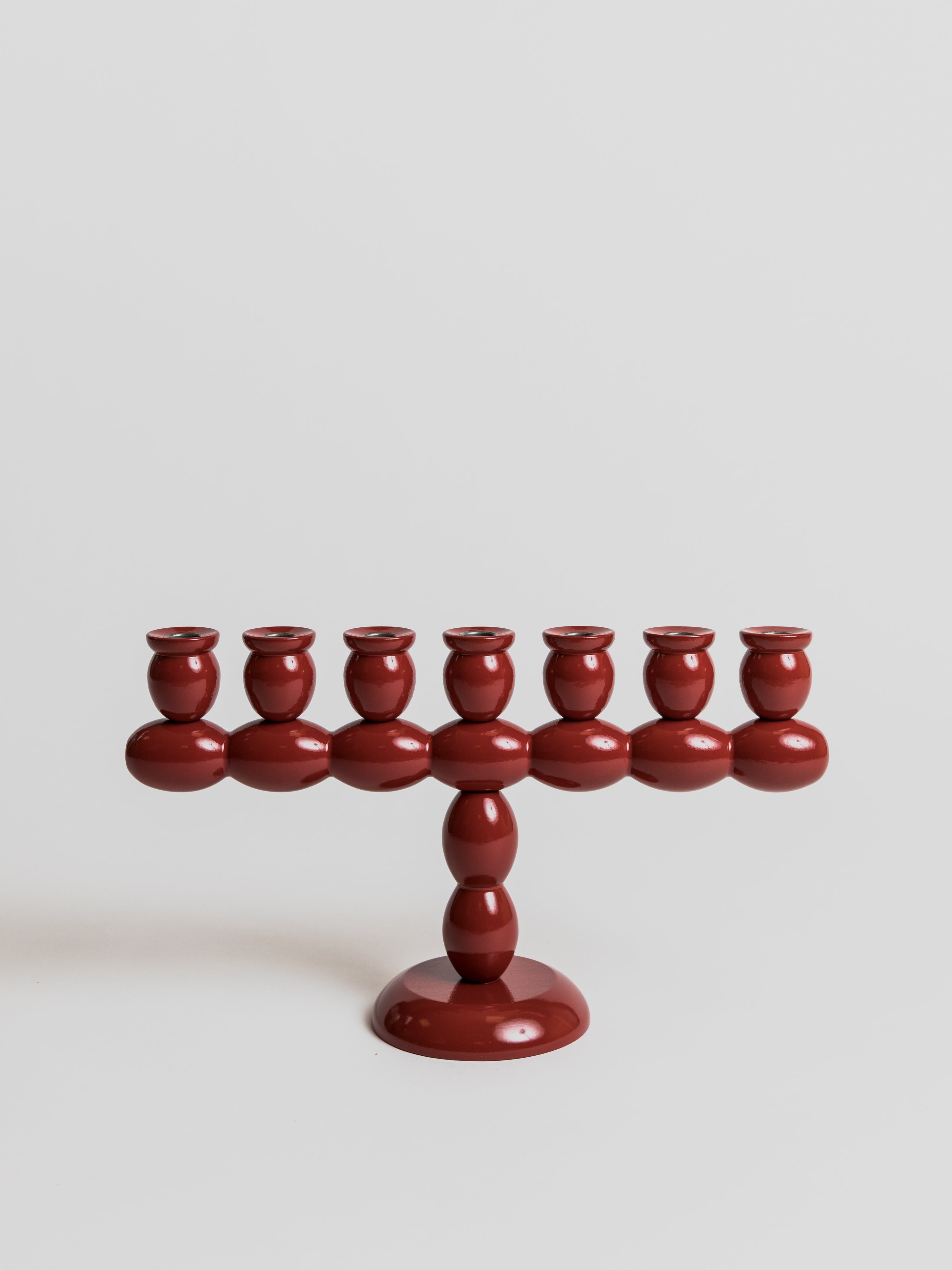 Candle Holder in Wood - Red for 7 candles candle holder Swallings Sweeden