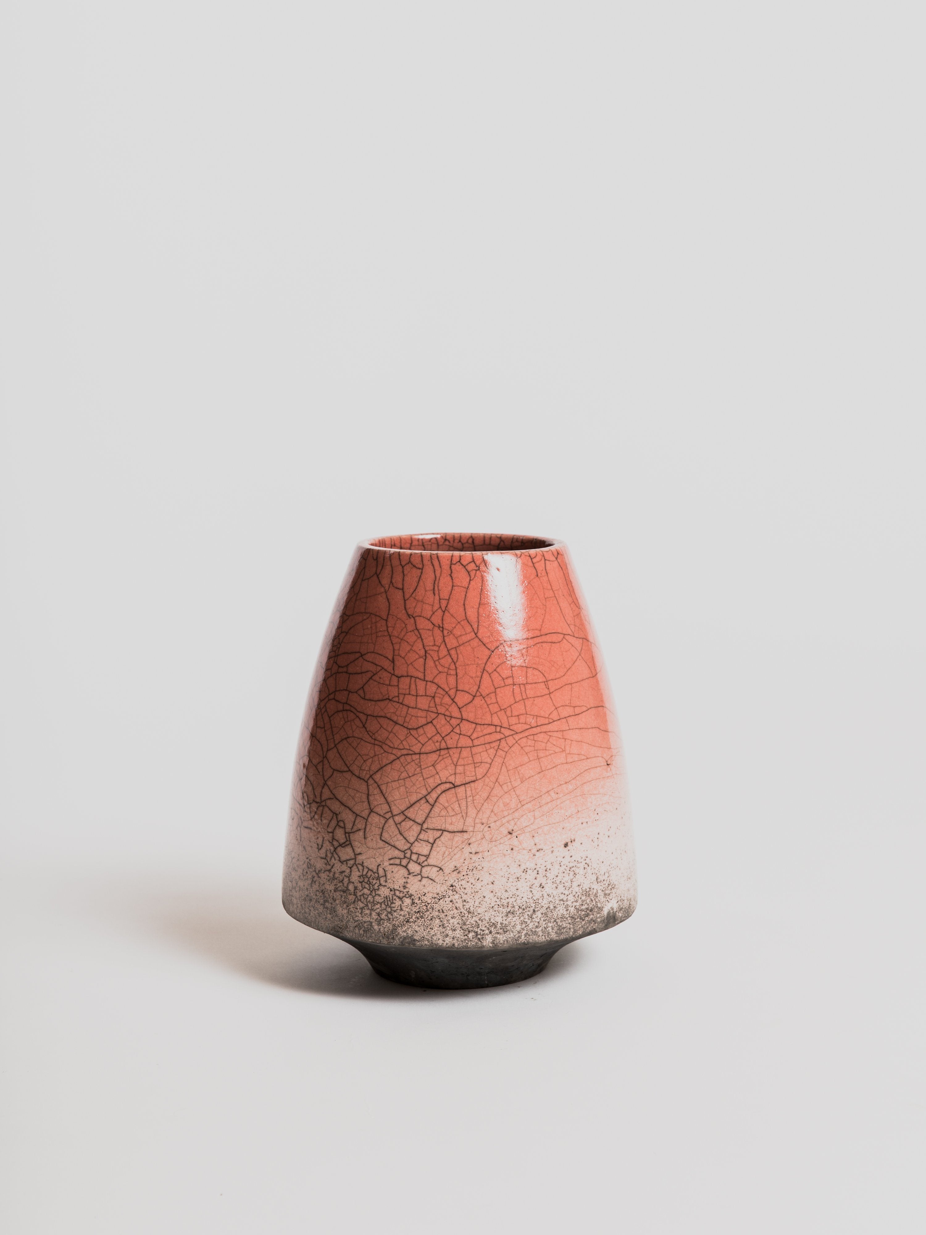 Caracas Raku Pot - Light Koral Vase Domani