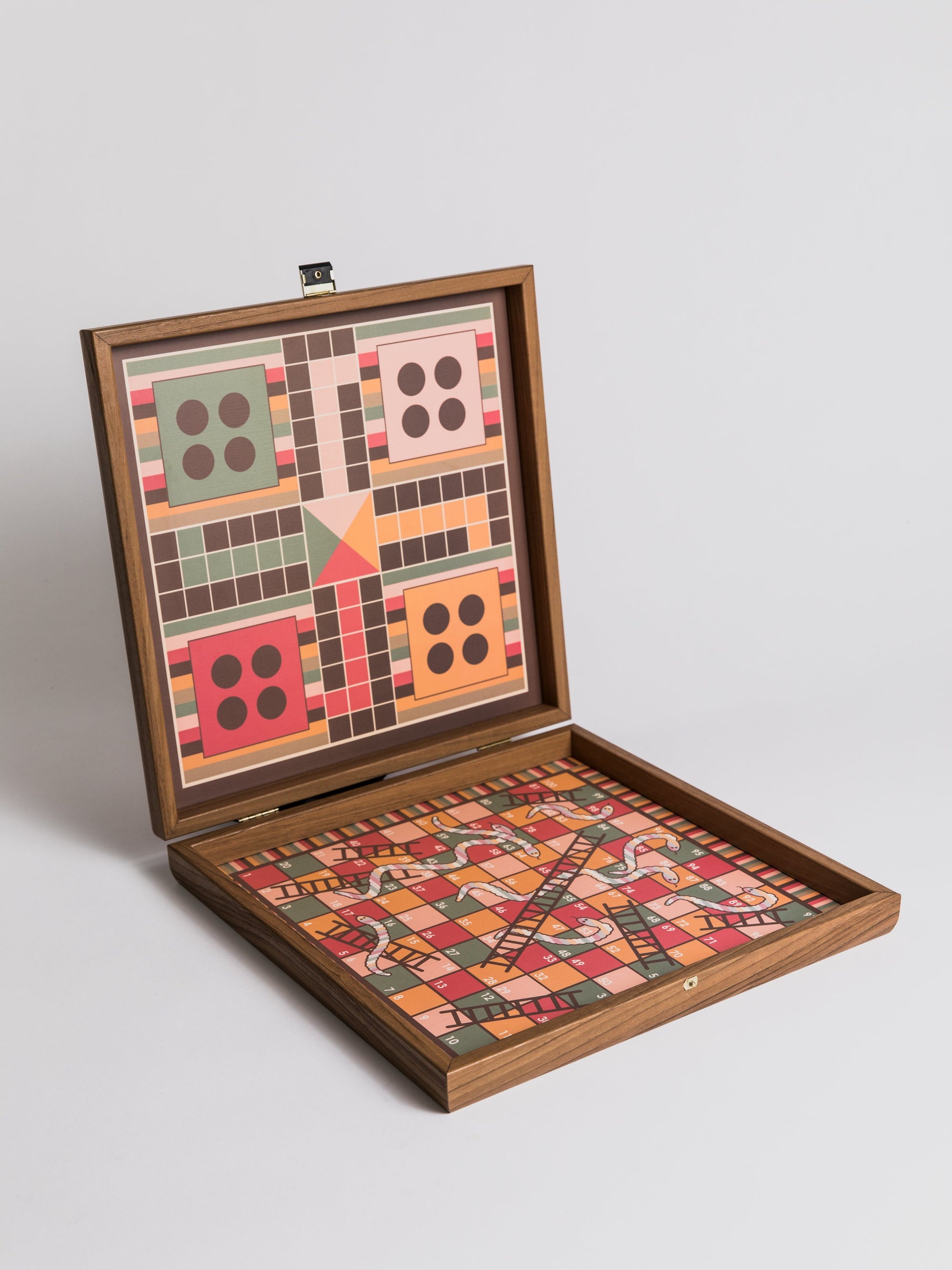 Chess / Backgammon / Ludo / Snakes Boardgame Board Game Manopoulos 