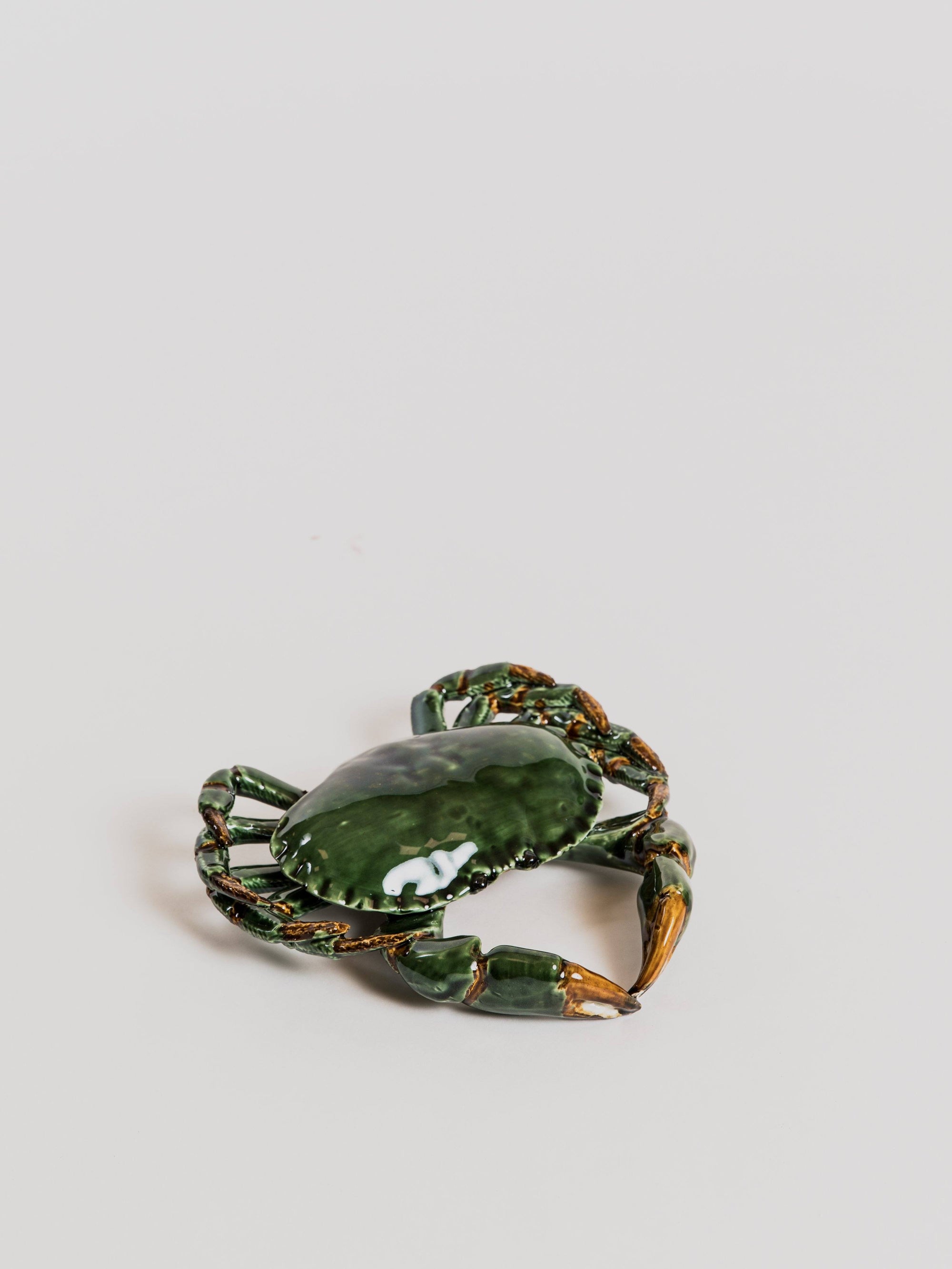 Crab - Ceramic Statue Bull & Stein Green 22 cm
