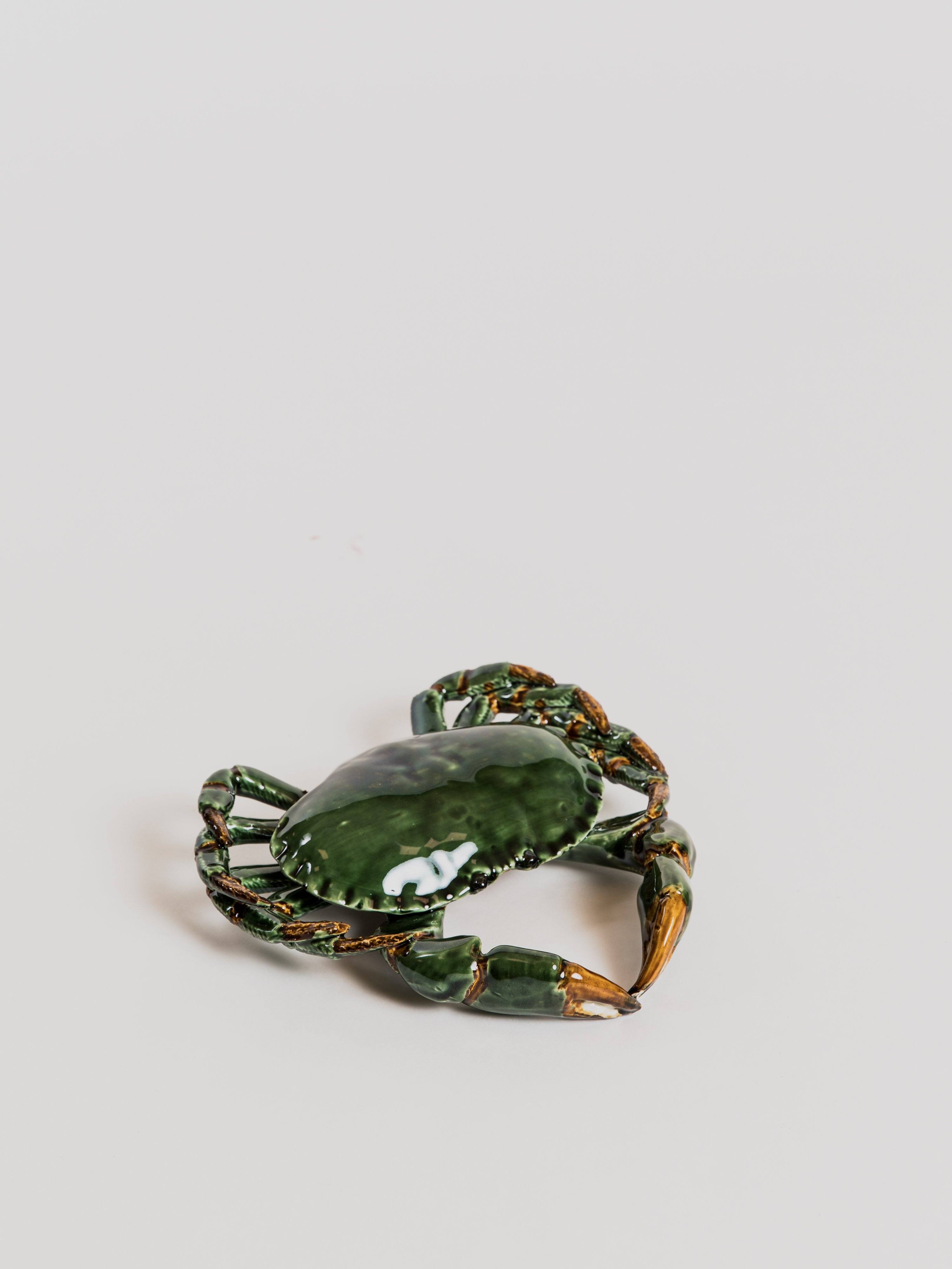 Crab - Ceramic Statue Bull & Stein Green 22 cm